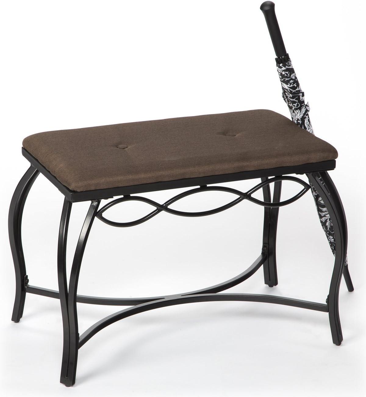Mango Steam Mocha Brown Shoe Bench - Vanity Seat for Makeup Room, Dressing Stool, Entryway Bench