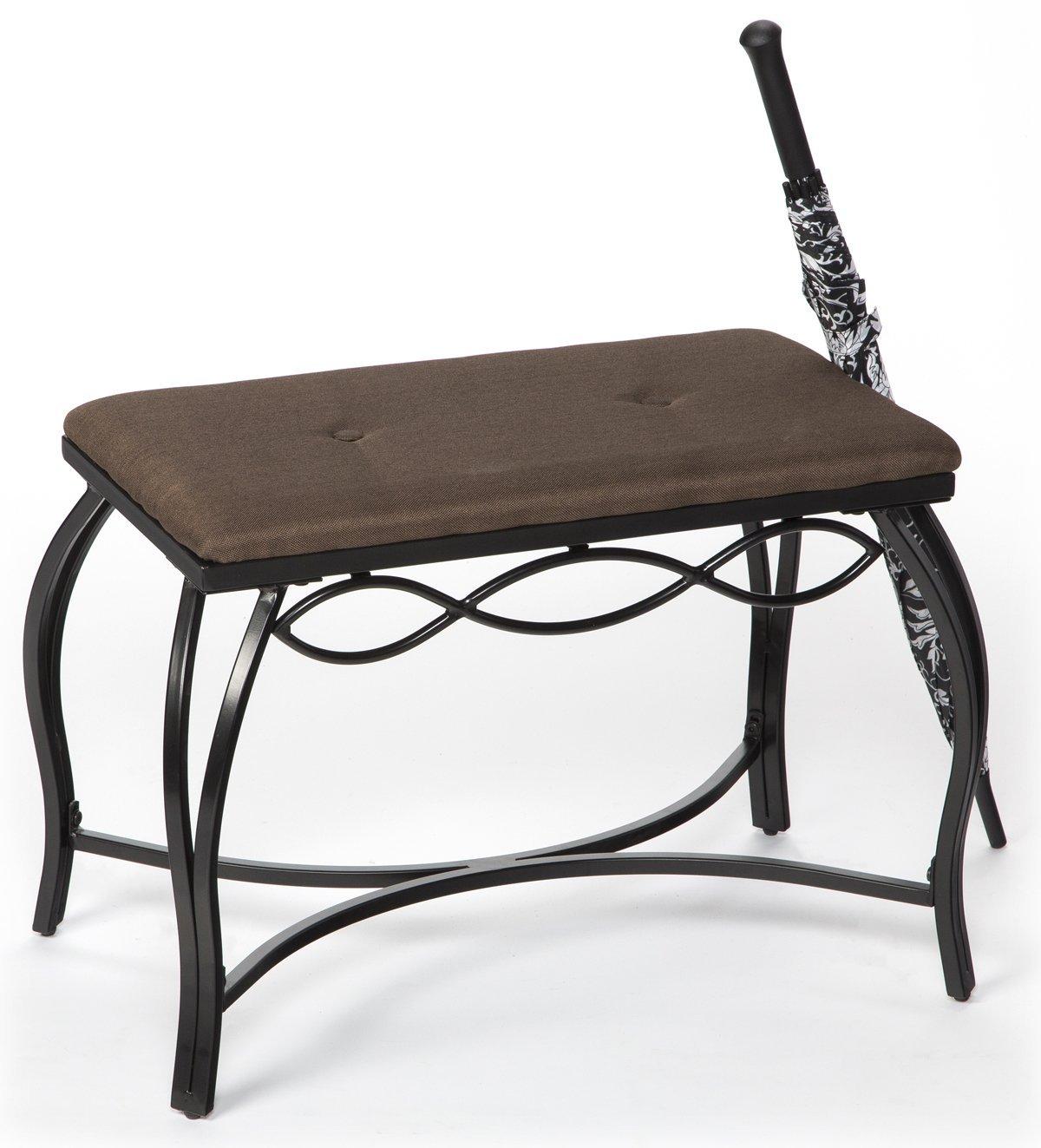 Mango Steam Mocha Brown Shoe Bench - Vanity Seat for Makeup Room, Dressing Stool, Entryway Bench