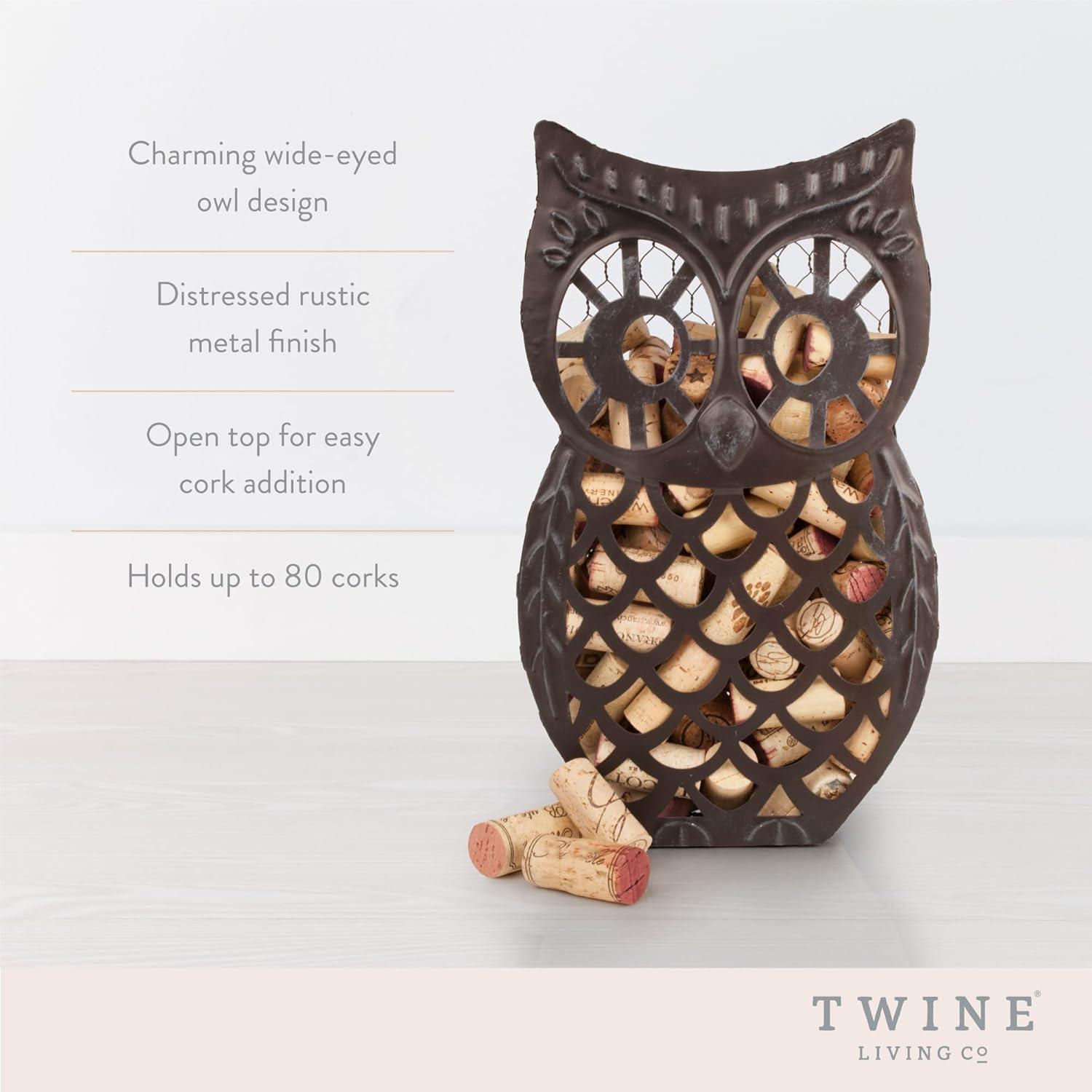 Twine Wise Owl Cork Collector