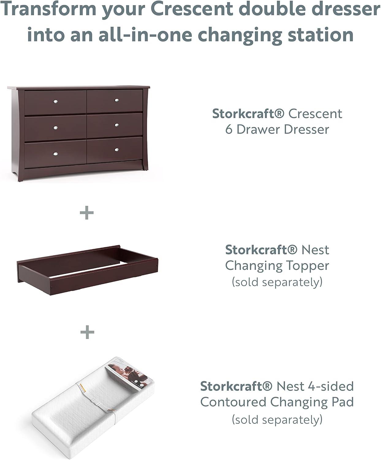 Crescent 3 Drawer Combo Dresser