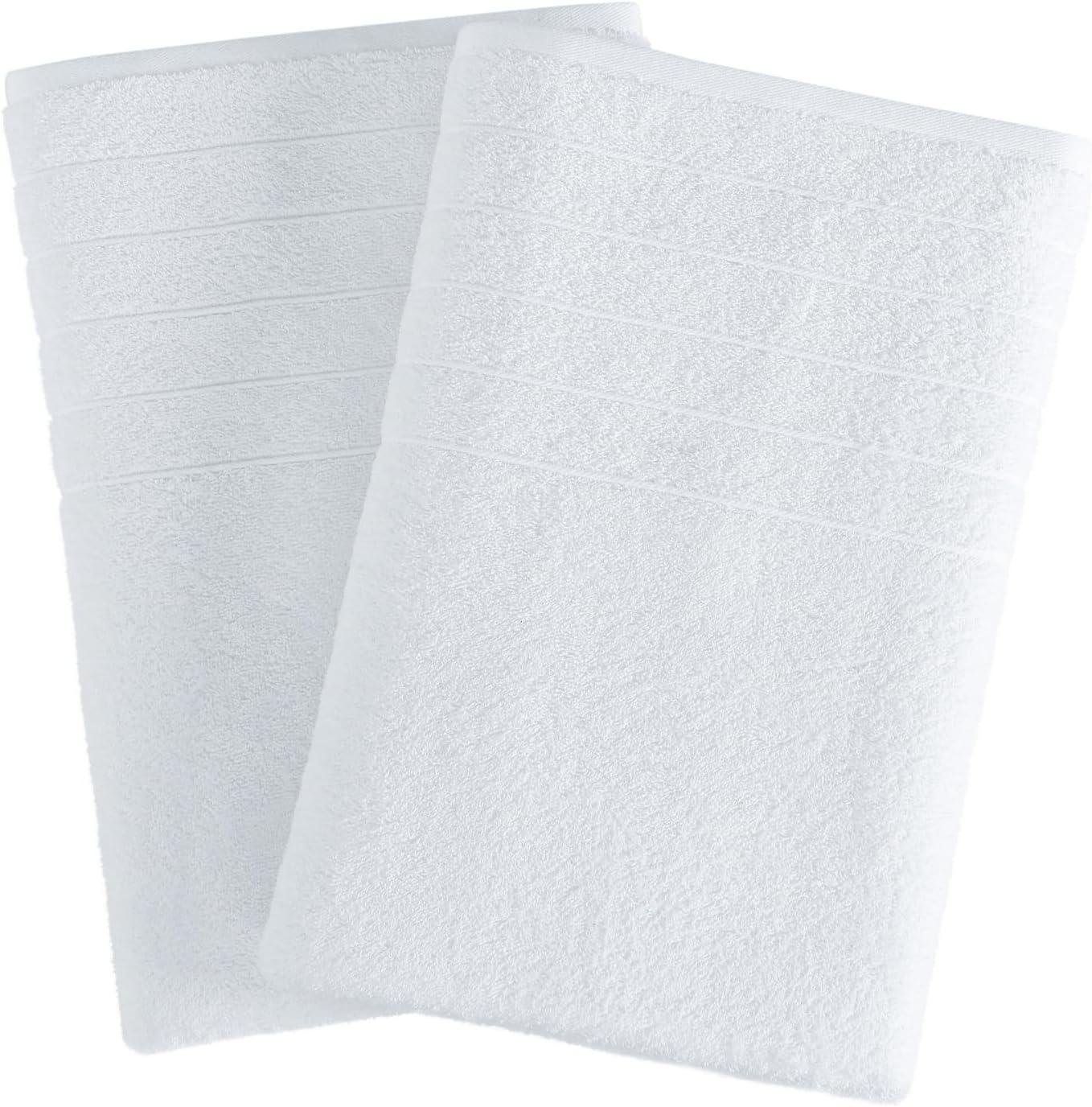 Casa Platino Large Bath Towels Set - Quick Dry Cotton Bath Towels for Bathroom, Spa & Gym - Soft & Highly Absorbent - White