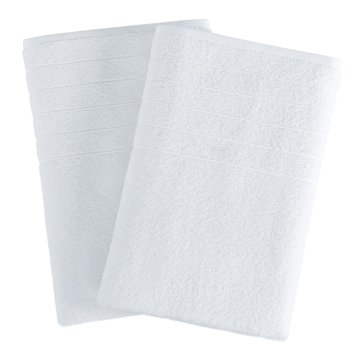 Casa Platino Large Bath Towels Set - Quick Dry Cotton Bath Towels for Bathroom, Spa & Gym - Soft & Highly Absorbent - White