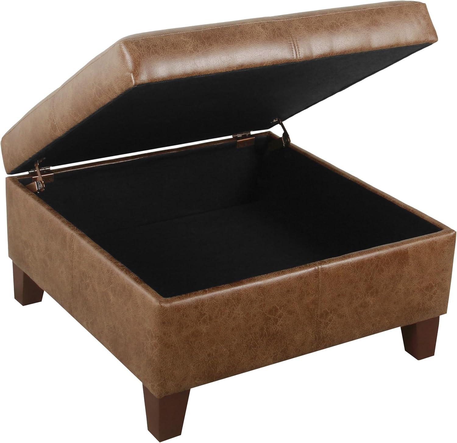 Luxury Large Square Storage Ottoman - HomePop