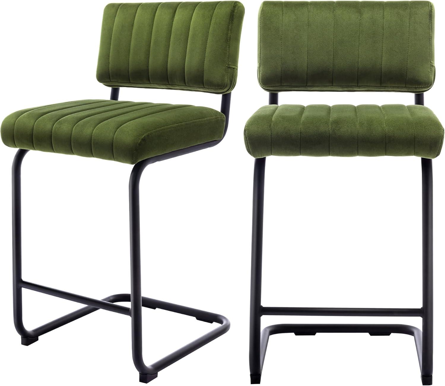 Estes Upholstered Stool with Metal Frame (Set of 2)