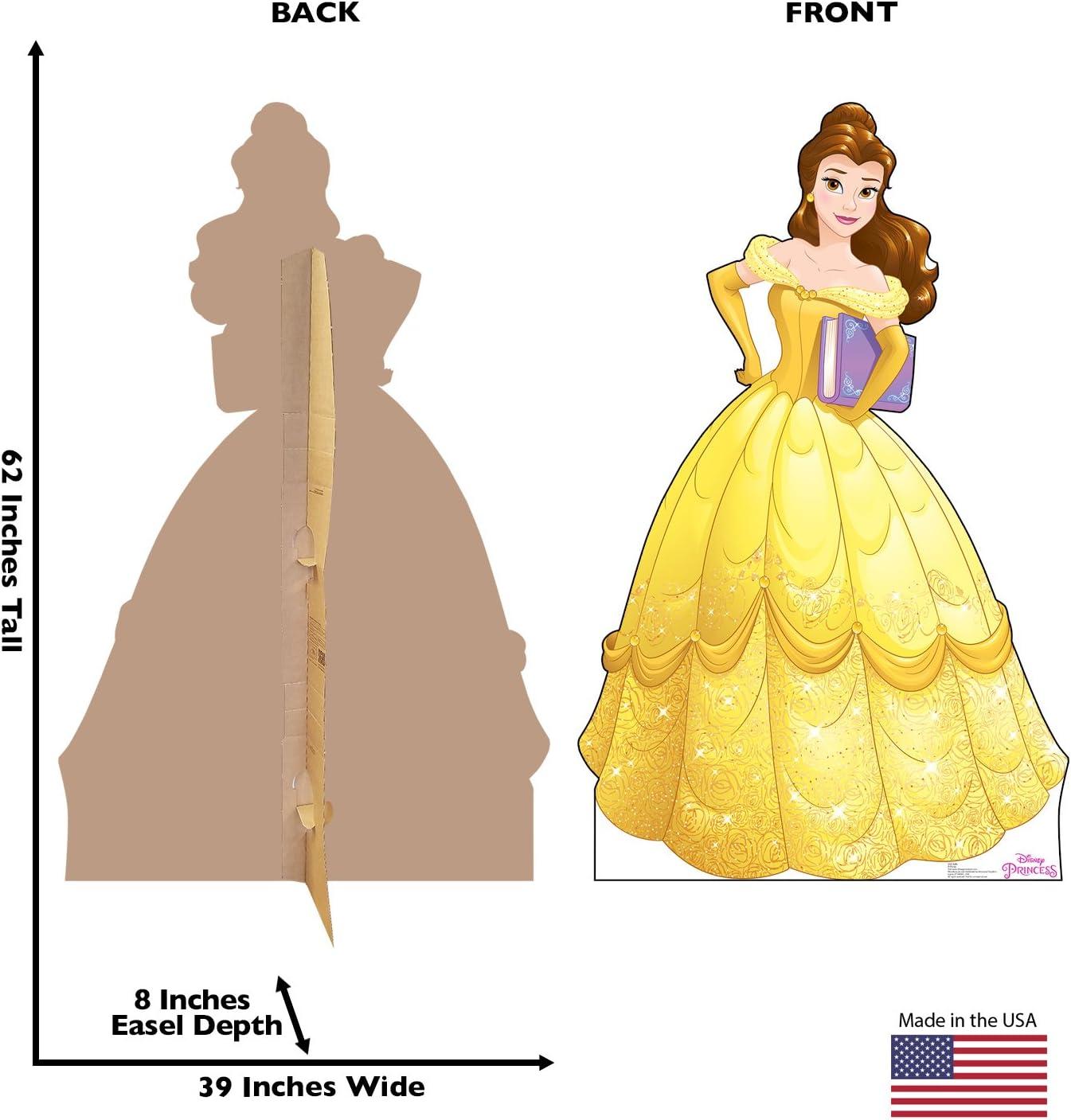 Life-Size Yellow Cardboard Disney Princess Belle Standup