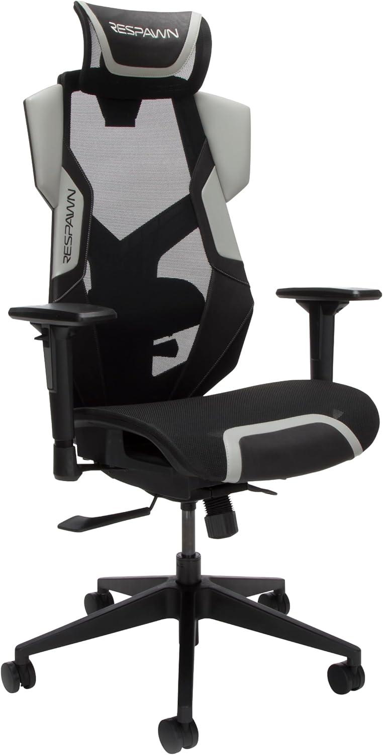 Respawn RESPAWN FLEXX Mesh Gaming Chair With Lumbar Support, Ergonomic Gaming Chair with Recline/Tilt Tension Controls, Adjustable Arms, 300lb Max Weight With Wheels for Computer/Desk/Office