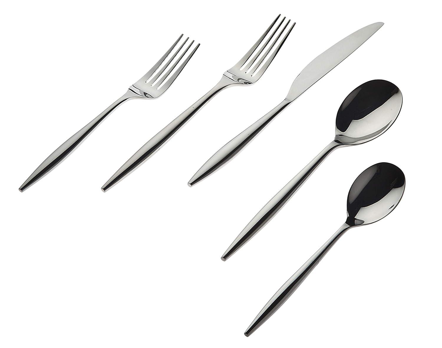 Milano 20 Piece 18/10 Stainless Steel Flatware Set, Service for 4