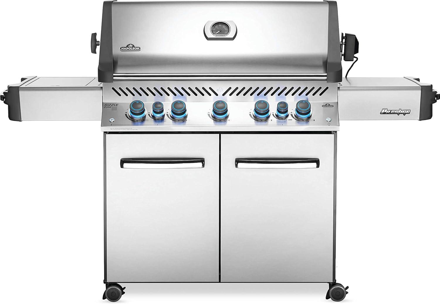 Stainless Steel Propane Gas Grill with Infrared and Rotisserie