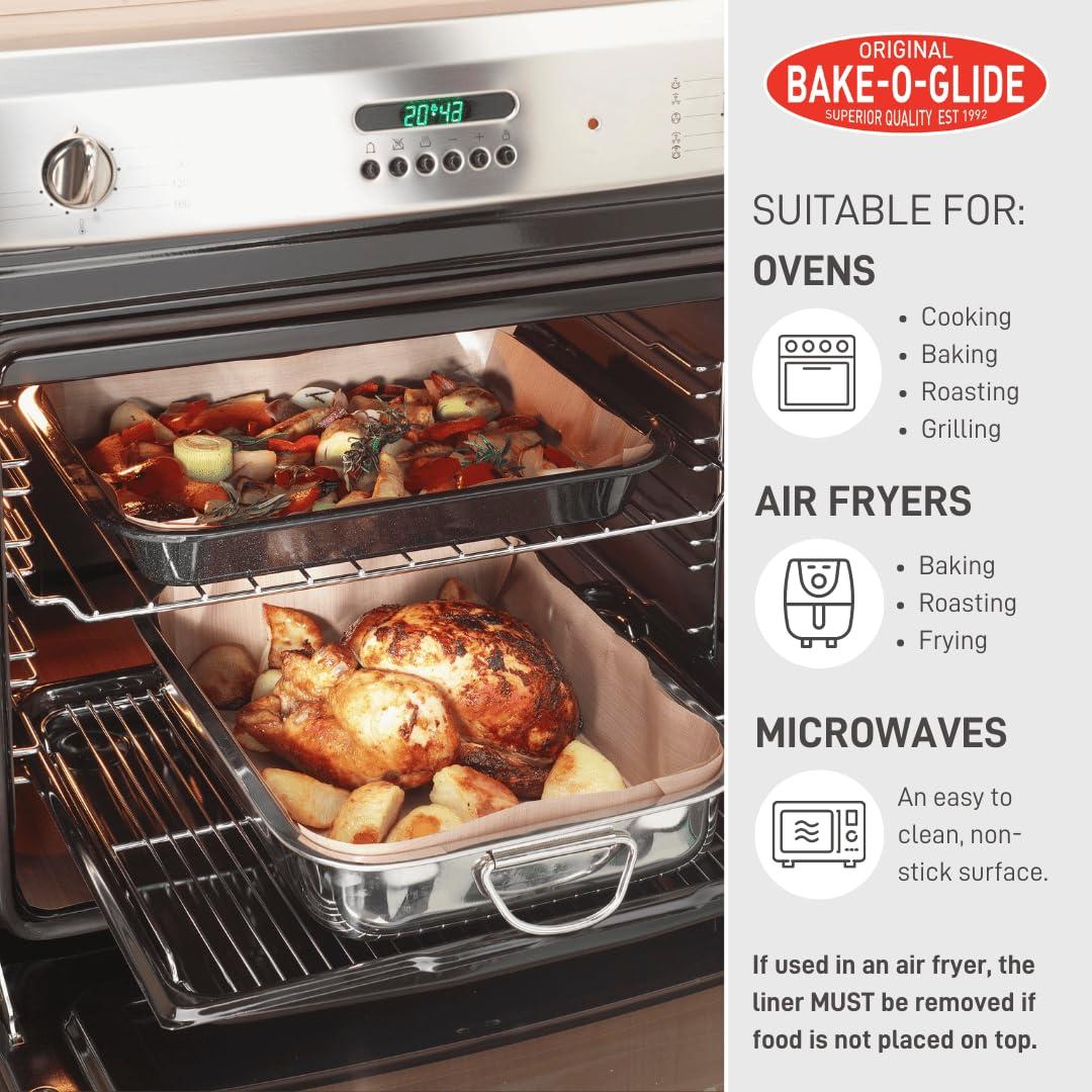 Brown Non-Stick Reusable Cooking and Baking Sheet, 400 x 330mm