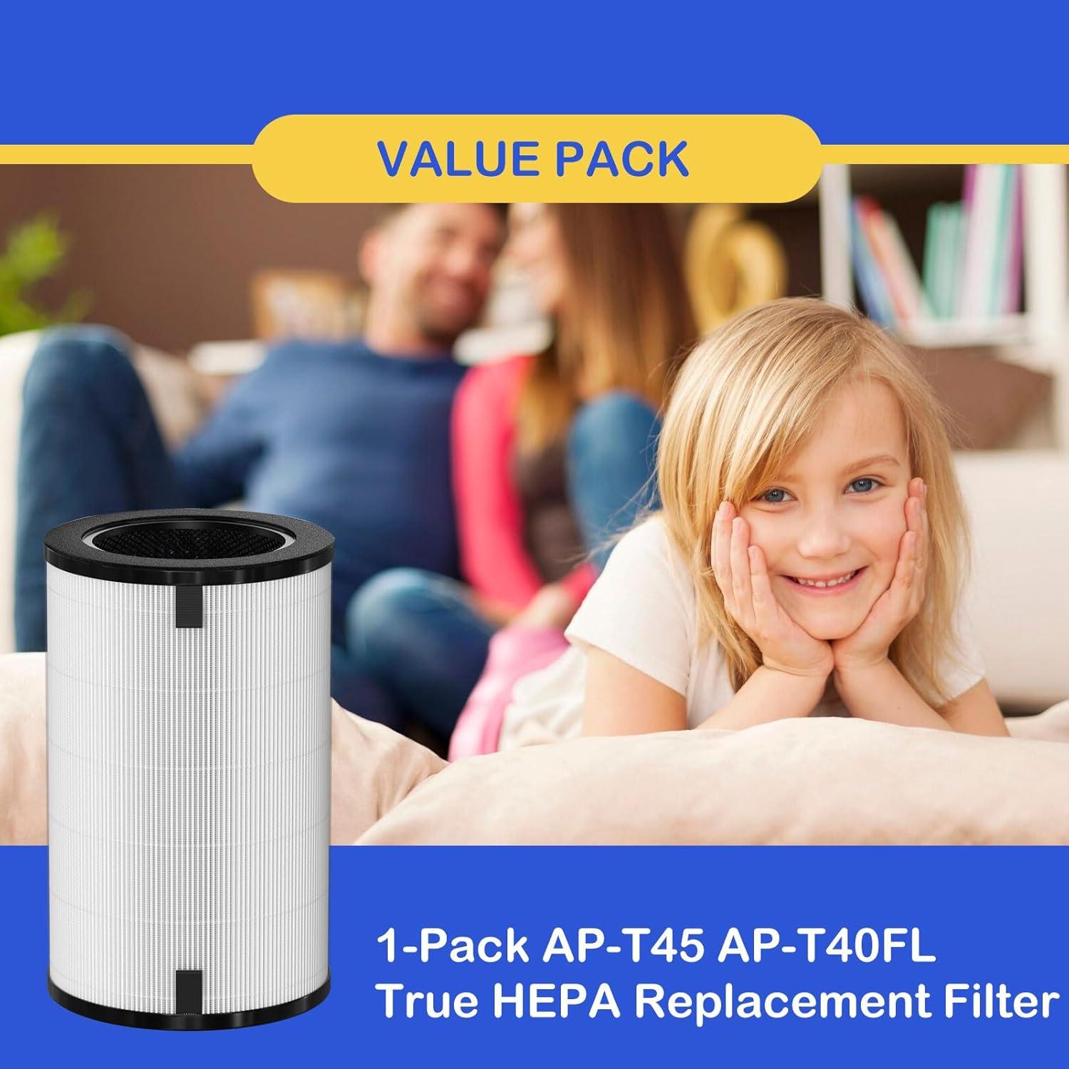 Compact White and Black HEPA Air Purifier Filter