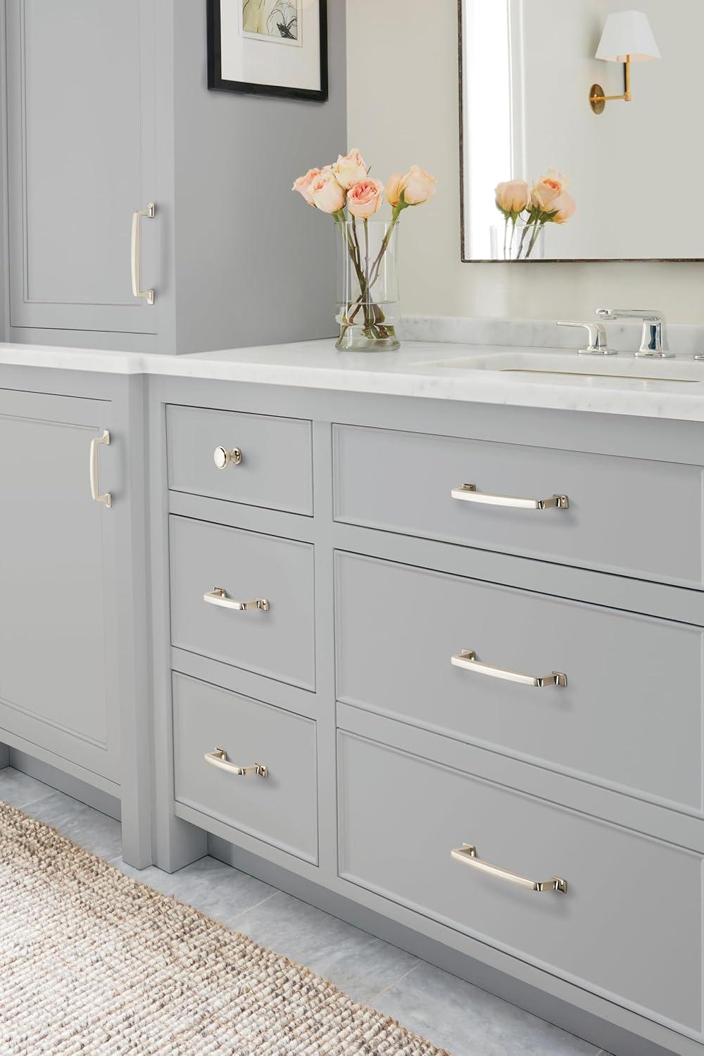Amerock Westerly 6-5/16 inch (160mm) Center-to-Center Polished Nickel Cabinet Pull