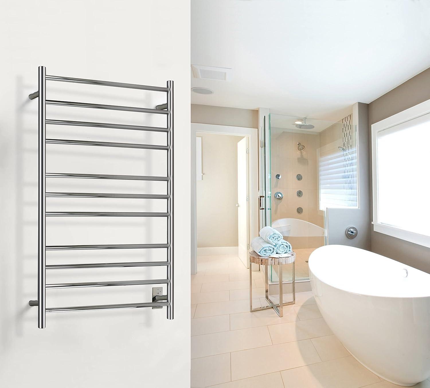 Malta Electric Wall-mounted Towel Warmer Series, Hardwired, 11 Bars