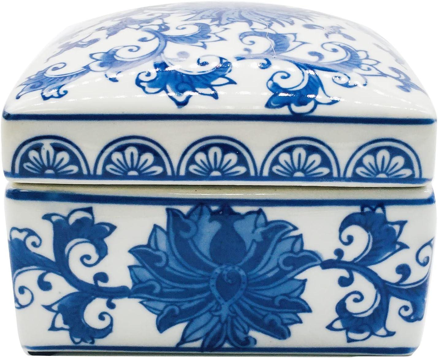 Chinoiserie Square Ceramic Box