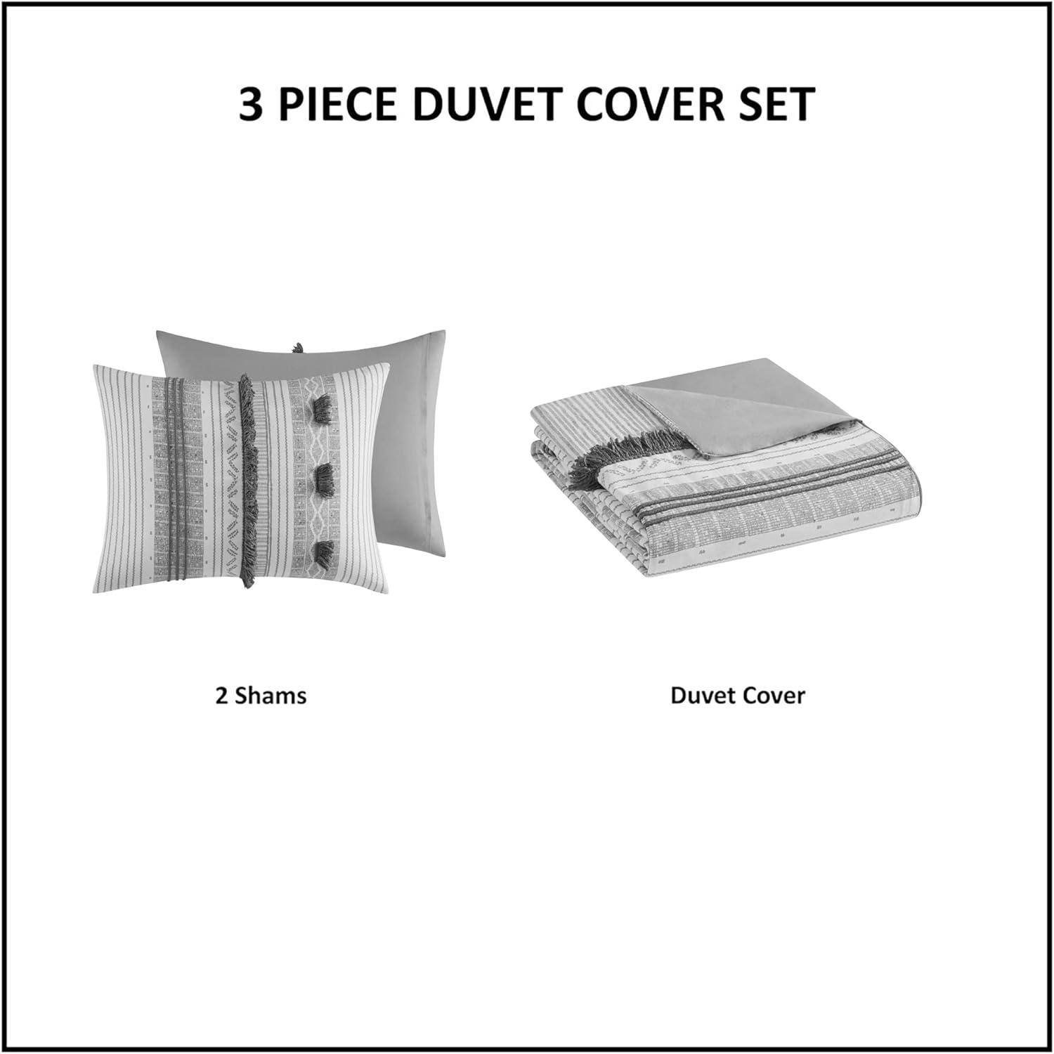 Ink+Ivy 3pc Cody Cotton Duvet Cover Set