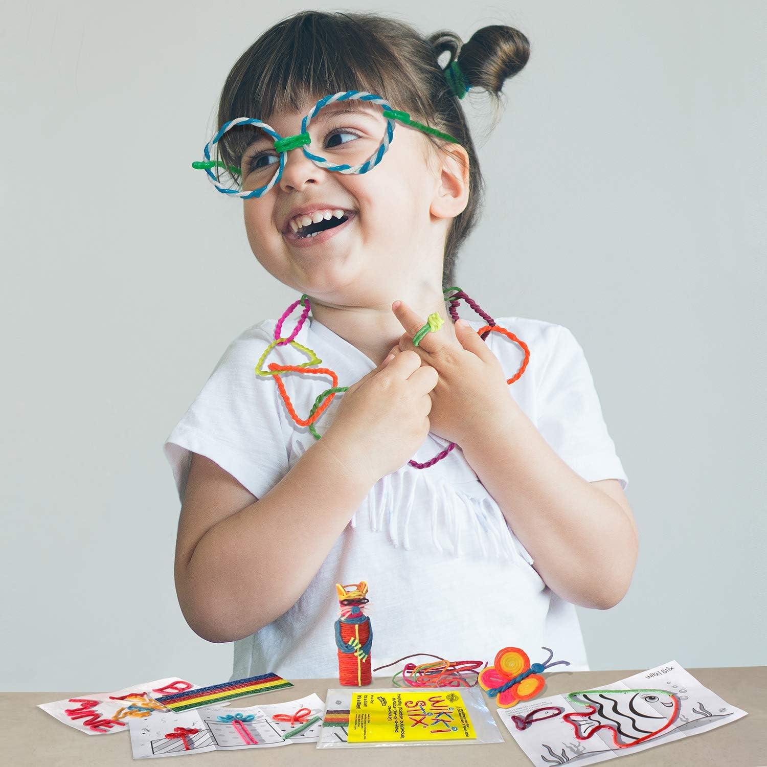 Wikki Stix Birthday Fun Favors, pack of 20 individual fun favors, each with 12 Wikki Stix and a birthday themed play sheet, Made in the USA