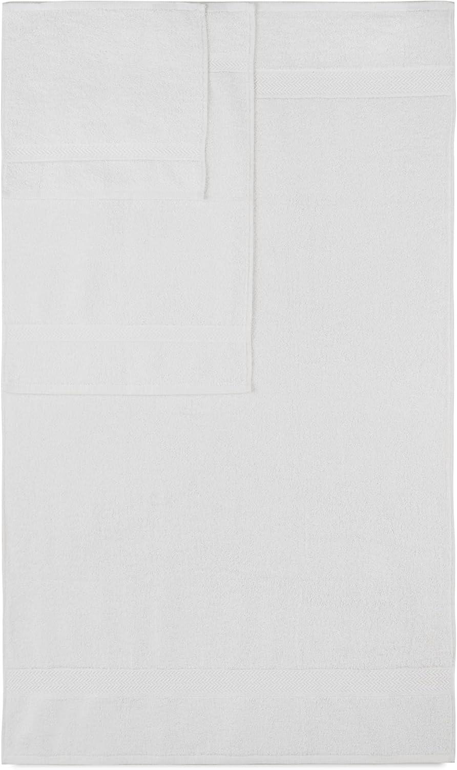 Oversized White Cotton Hand Towel Set of Six