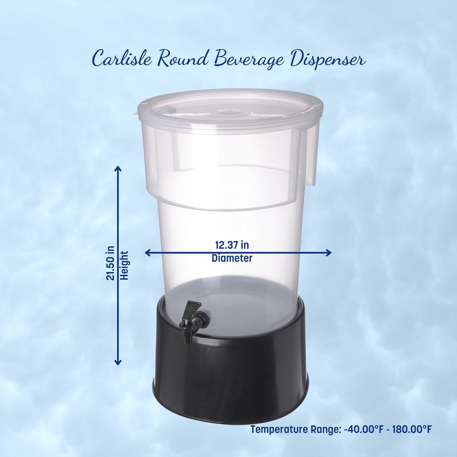 Carlisle 222903 Break-Resistant Beverage Dispenser with Base, 5 Gallon