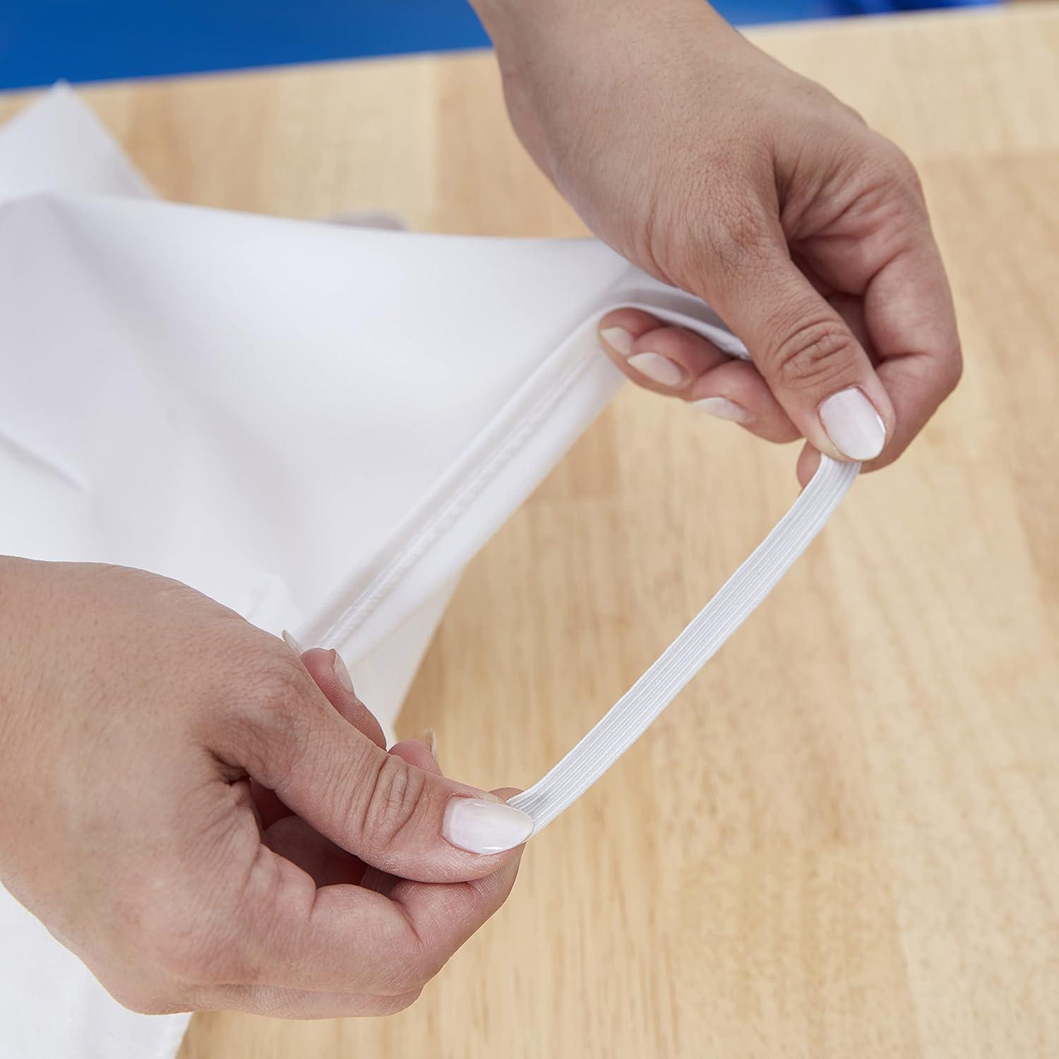 ECR4Kids ECR4Kids Cot Sheet, Toddler Size, Rest Time Accessories, White, 12-Pack (Set of 12)