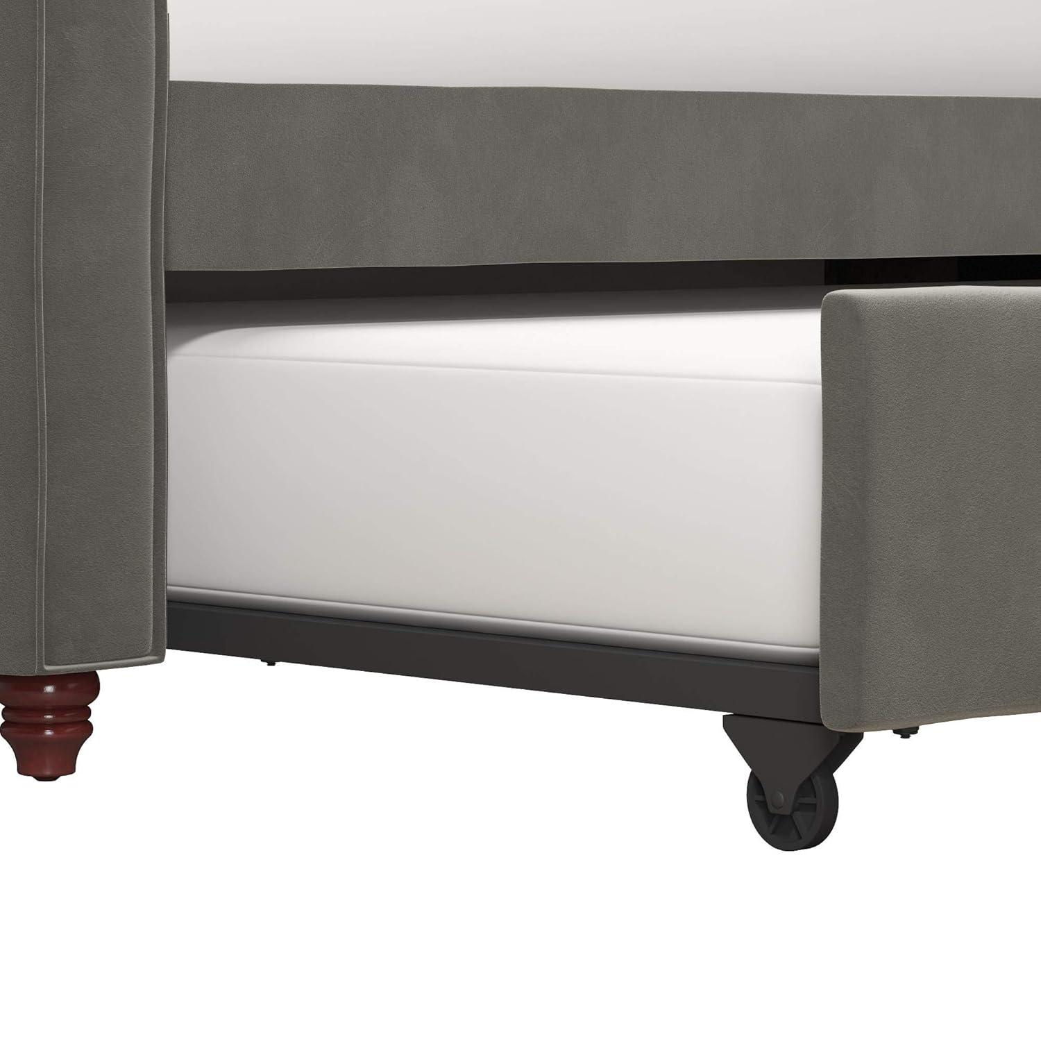 Vintage Upholstered Daybed with Trundle