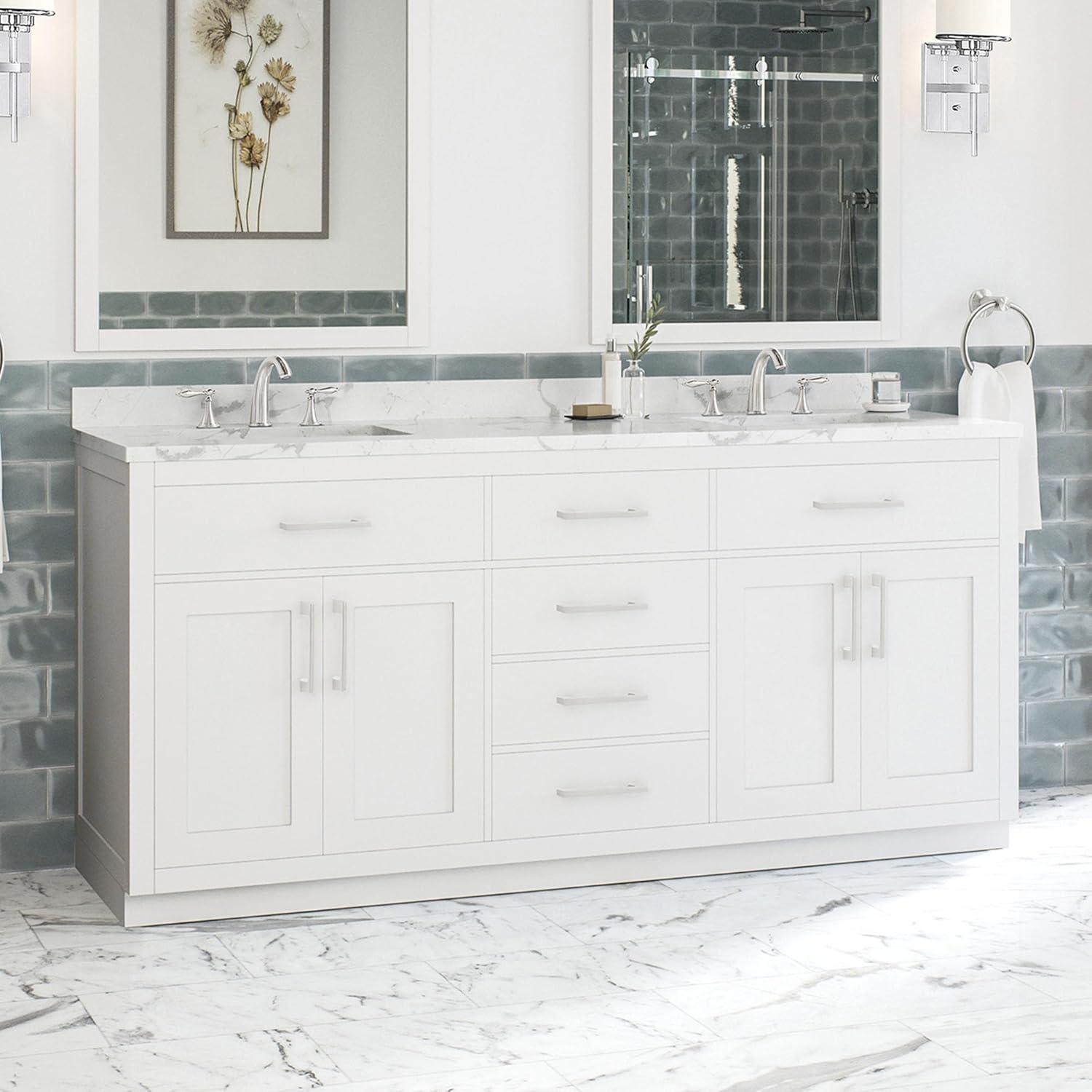 OVE Decors Athea 72 in. W Bath Vanity with Premium Countertop and Power Bar