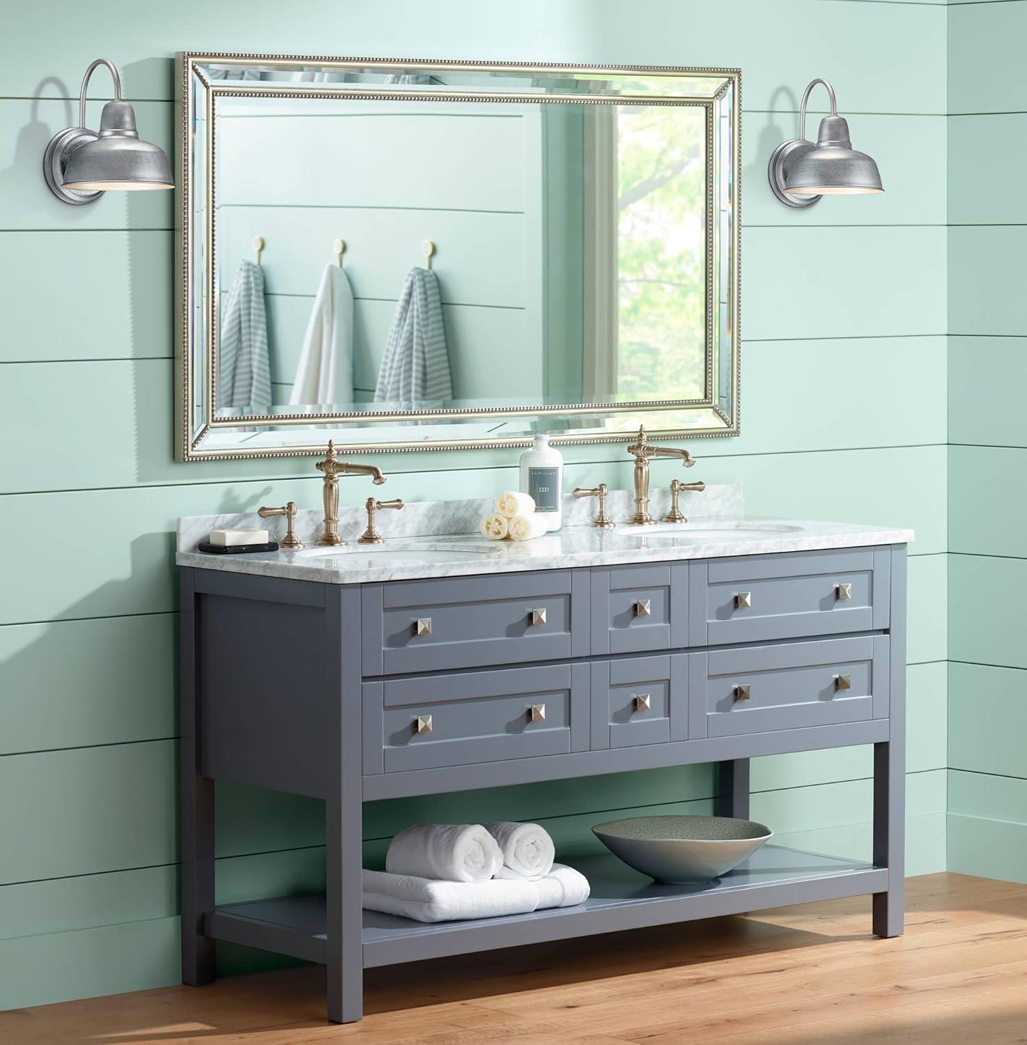 John Timberland Urban Barn 11 1/4" de Alto Galvanizado Luz de Pared Interior-exterior