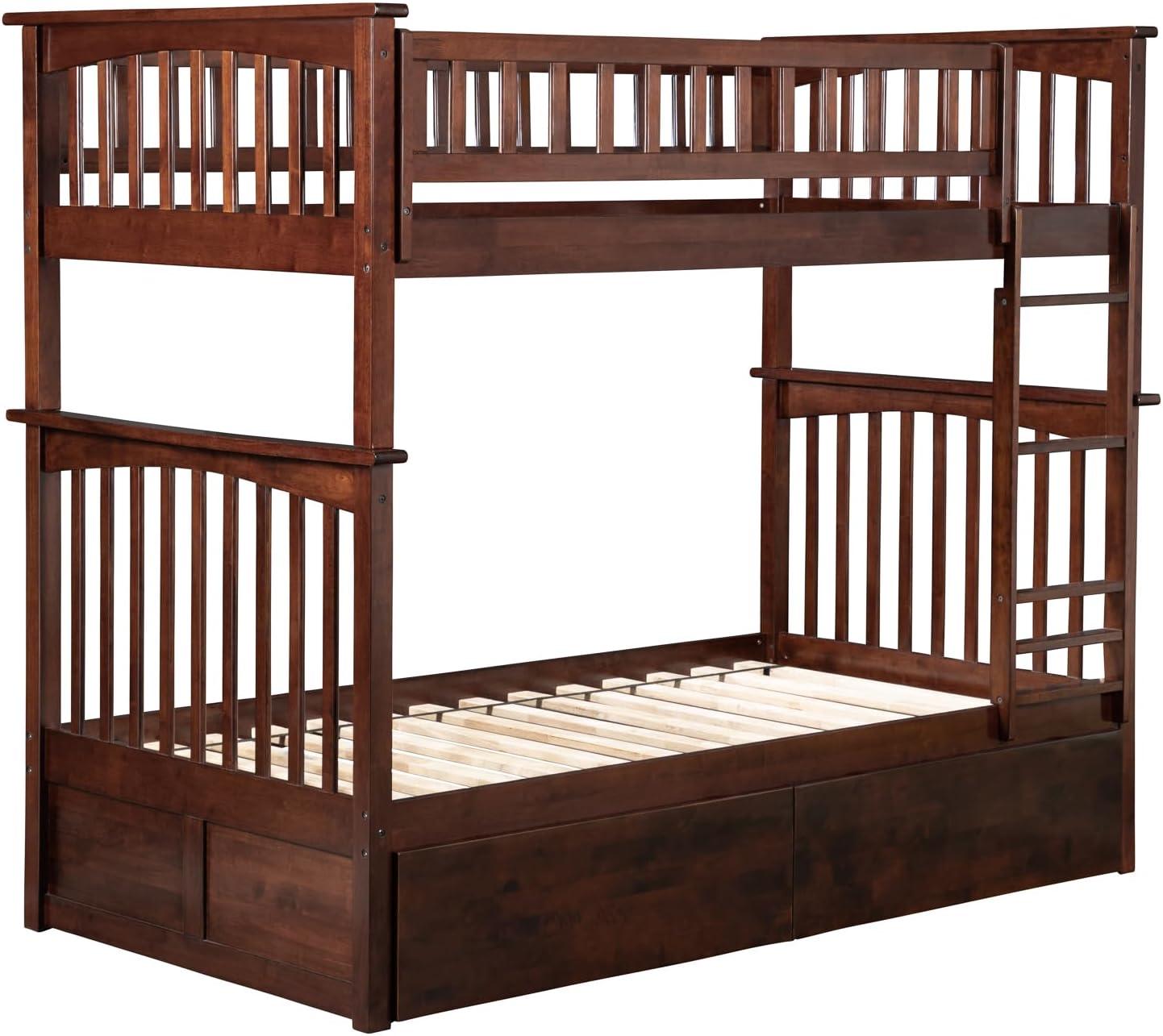 Columbia Bunk Bed Twin over Twin in Multiple Colors and Configurations