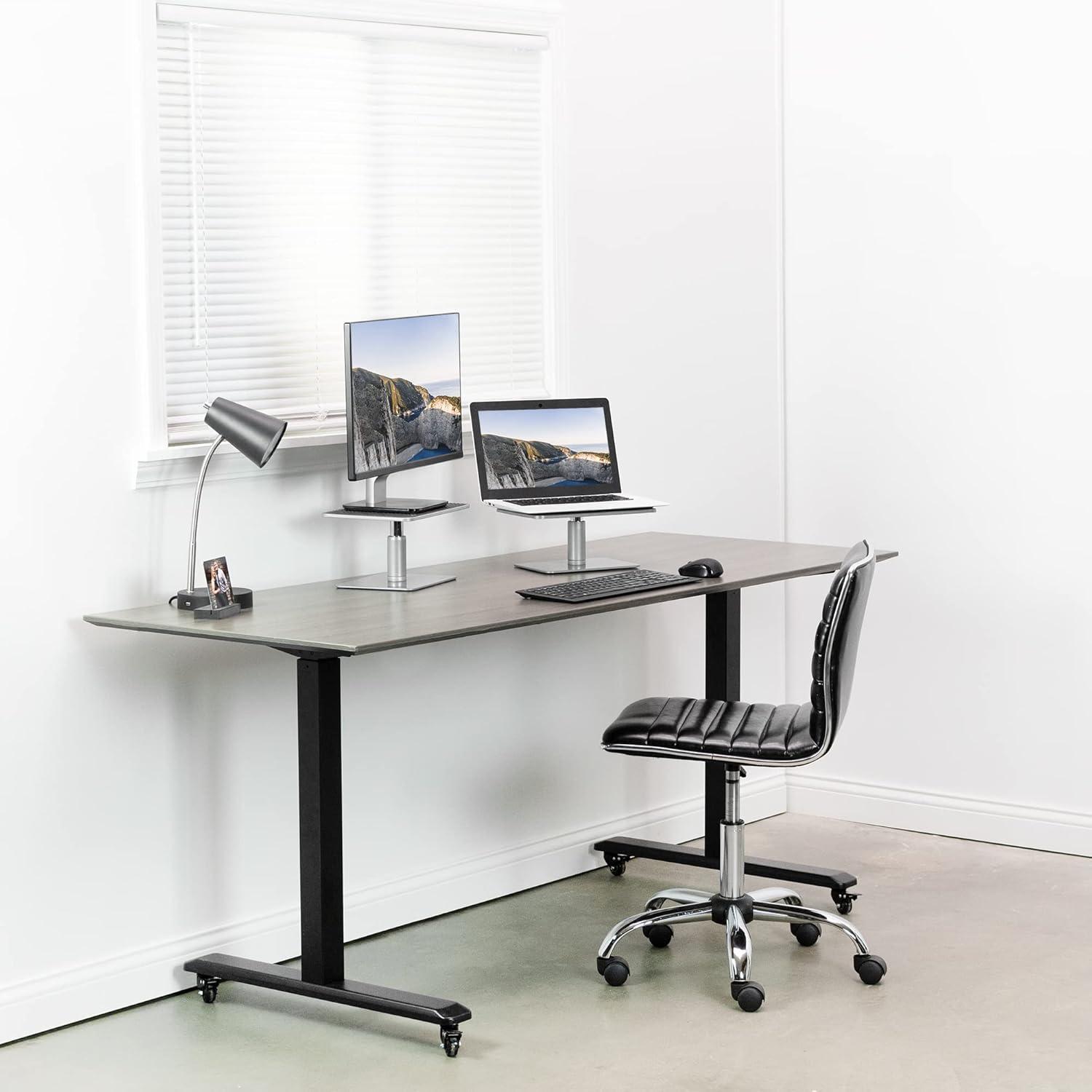 Universal Height Adjustable Ergonomic Computer Monitor and Laptop Riser Stand