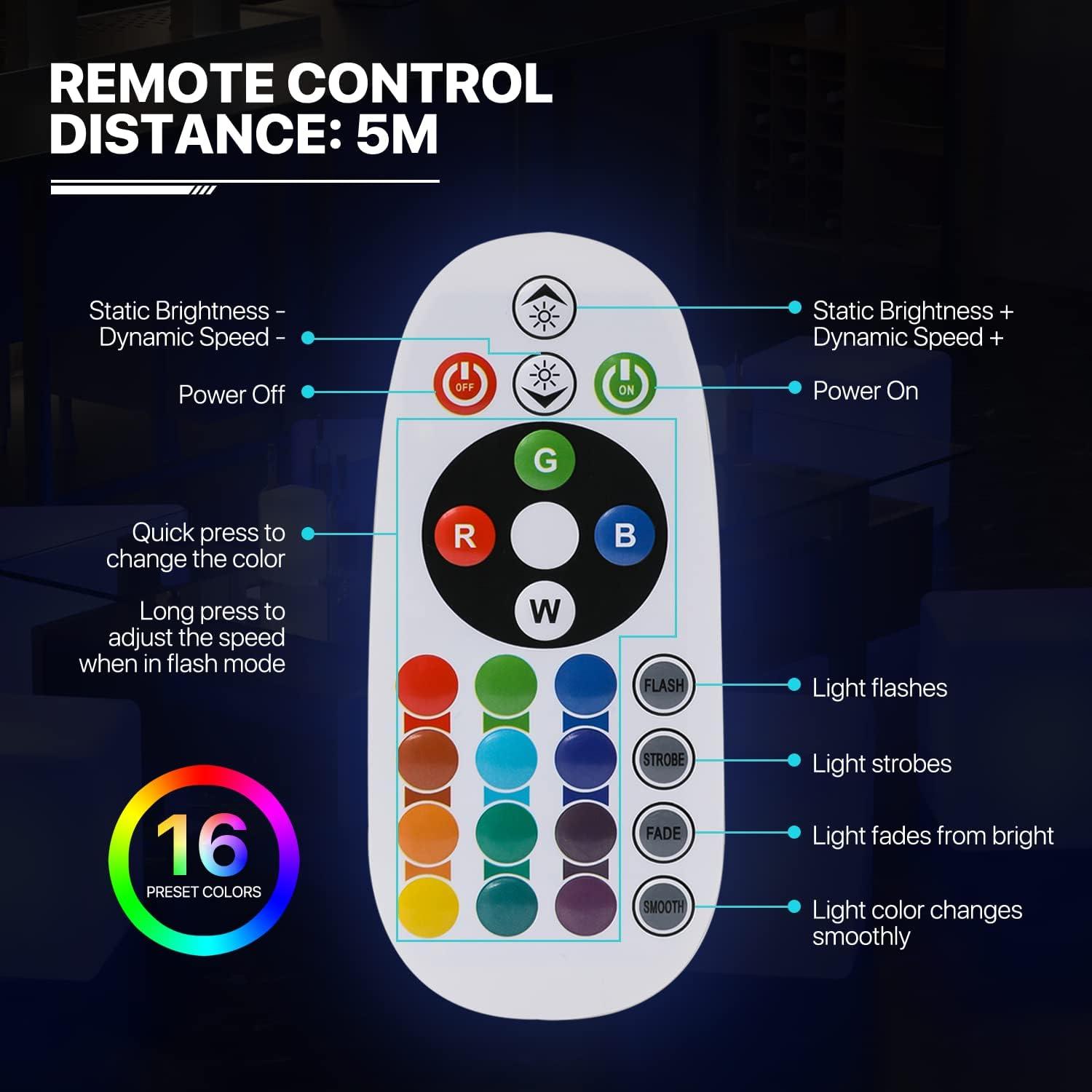 Rechargeable LED Cube Chair, 16 Colors Remote Conctrol Glow Furniture Stool Table with 4 Lighting Modes, LED Fun Seat Furniture Night Light for Home Outdoor Pool Bar Party Deco ﻿ (16 inch)