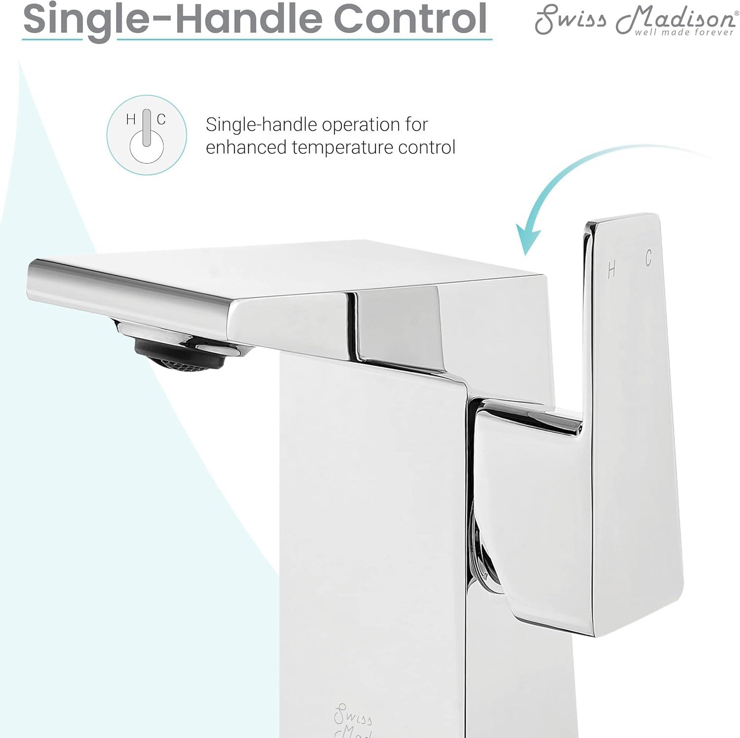 Carre Single Hole, Single-Handle, Bathroom Faucet