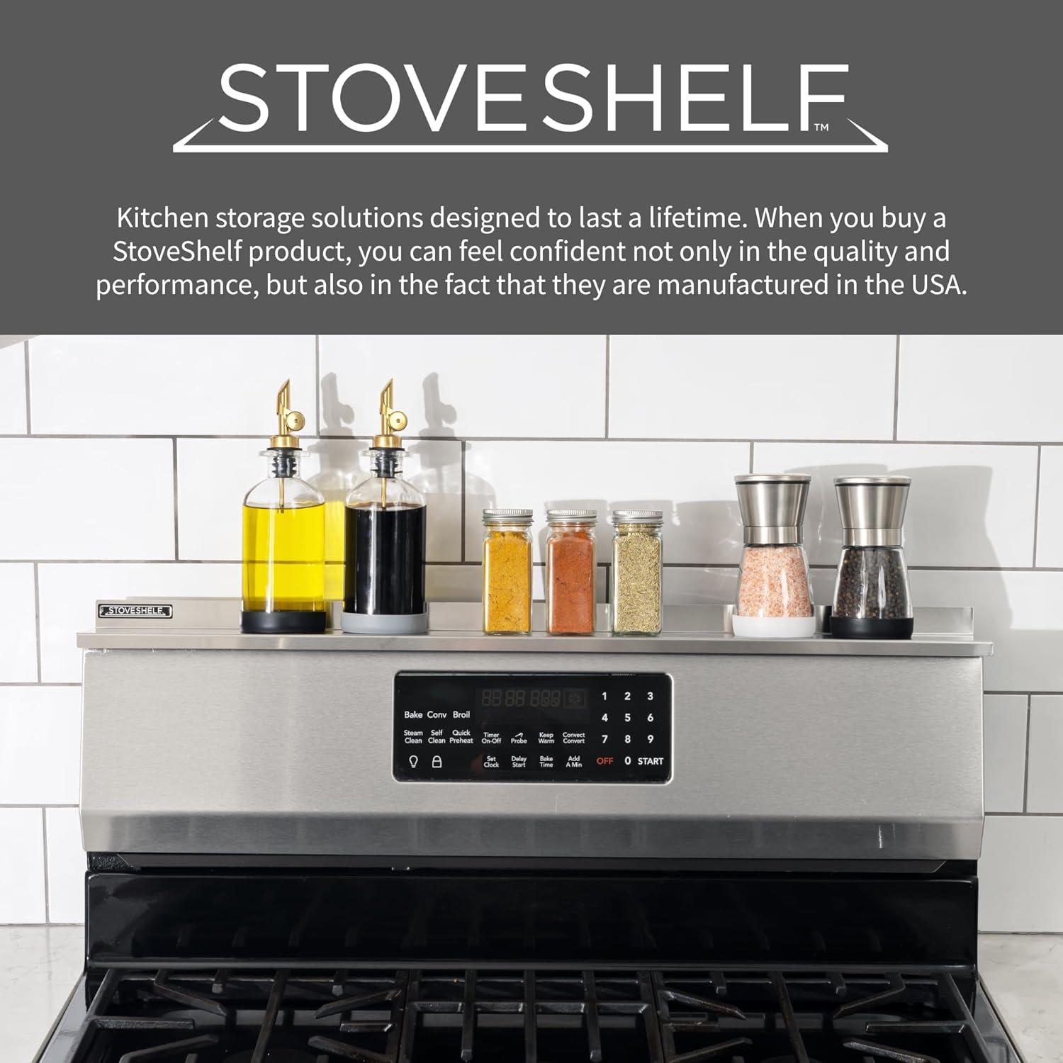 Stainless Steel Magnetic Kitchen Stove Shelf Organizer