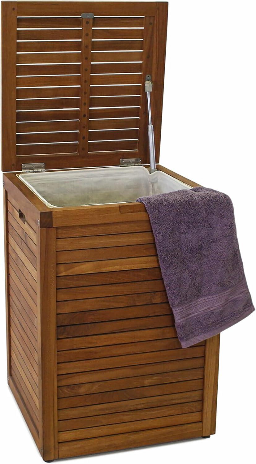 Spa Teak Wood Laundry Hamper