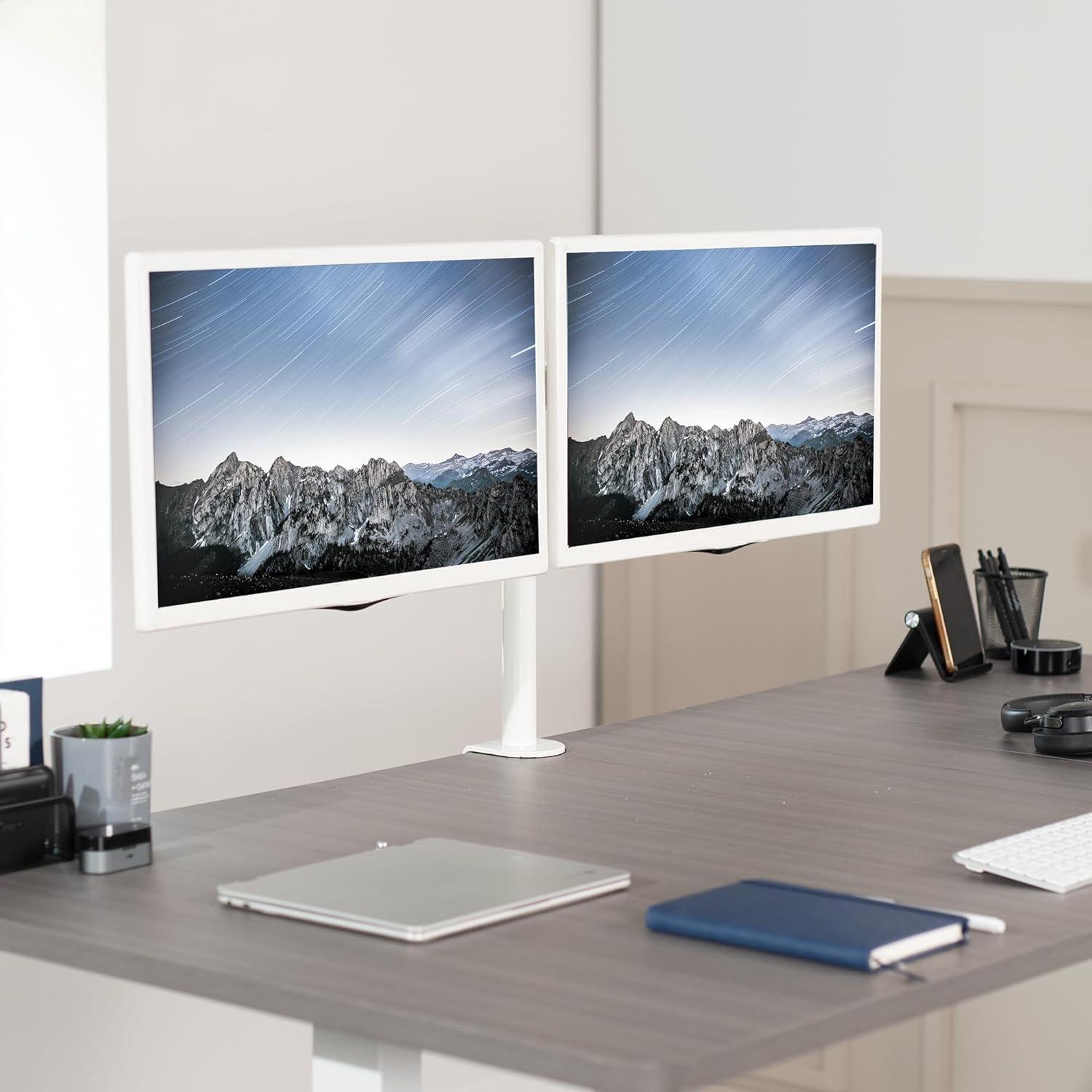 Vivo VIVO Dual Monitor Desk Mount Adjustable Stand, Fits Screens up to 30", STAND-V002 Series