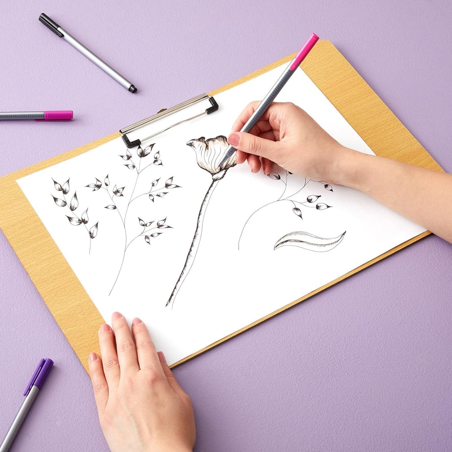 Juvale Extra Large Wooden Clipboard 11x17.3, Wood Horizontal Lap Board with Clip for Drawing Sketch, 3mm Thick