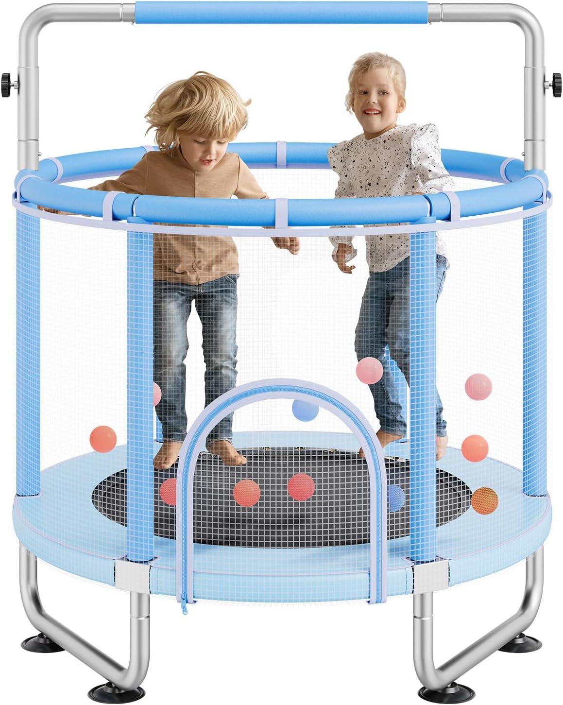 VEVOR 56" Trampoline for Kids Foldable Mini Toddler Trampoline Indoor Outdoor