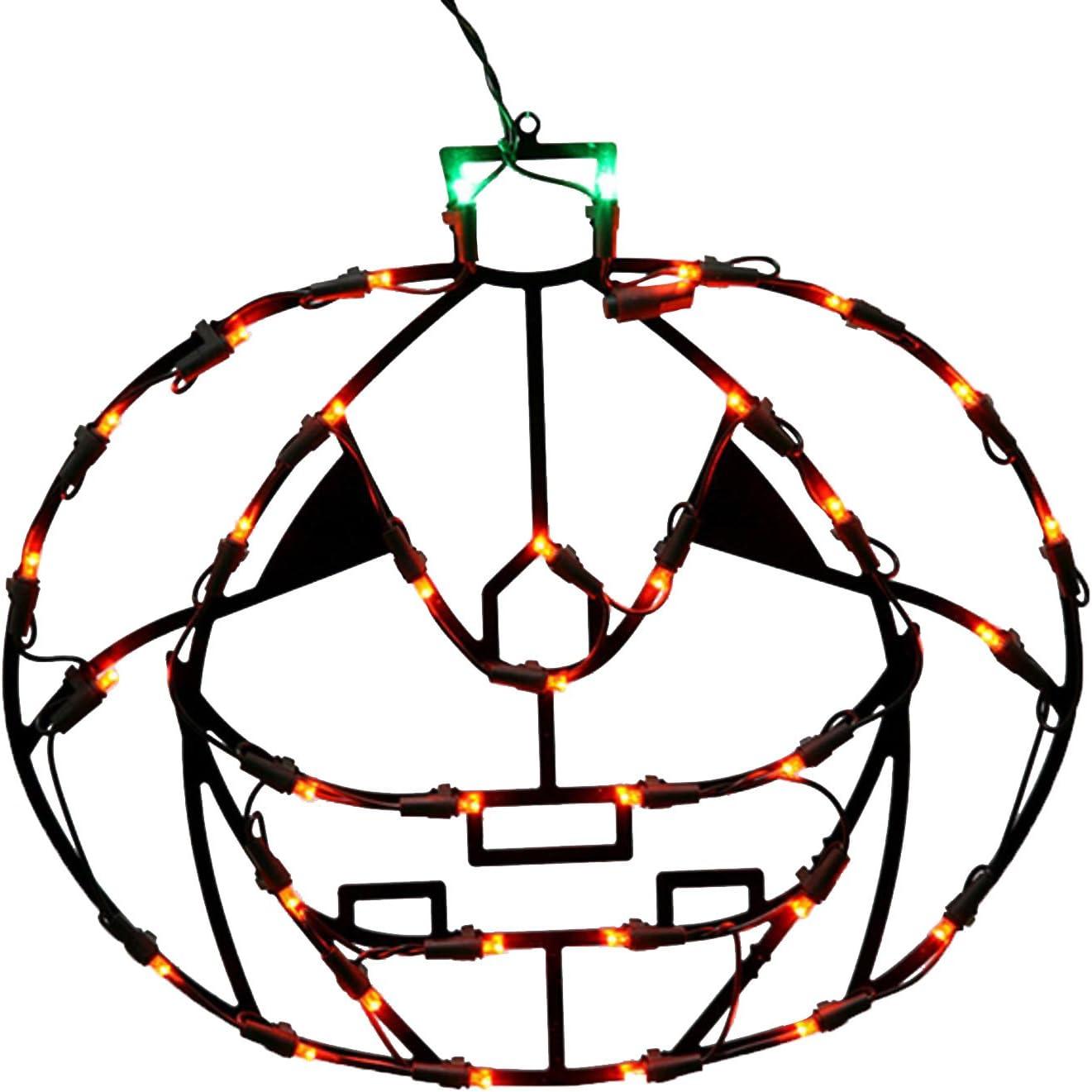 Pumpkin Halloween Window Silhouette Decoration Lighted Display