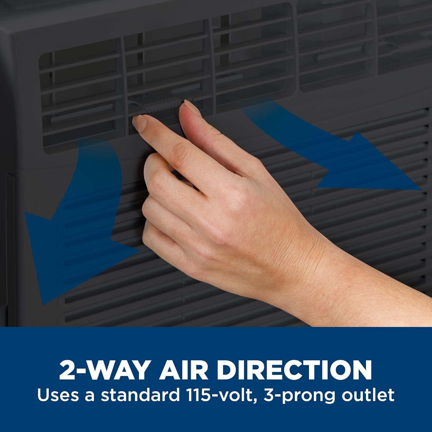 GE Appliances GE 6,000 BTU Electronic Window Air Conditioner For Small Rooms Up To 250 Sq Ft., Black