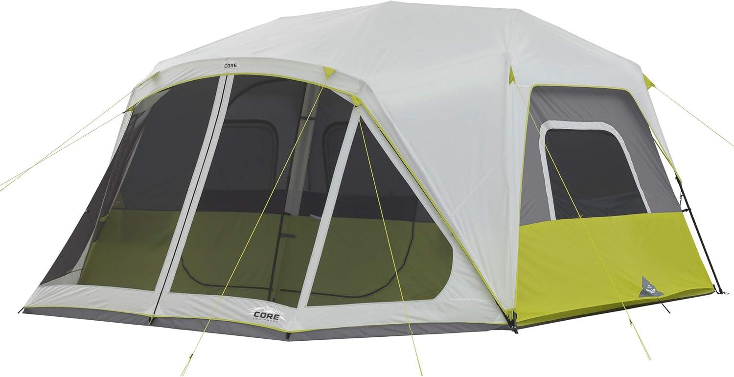 Green 10-Person Four Season Cabin Tent with Screen Room