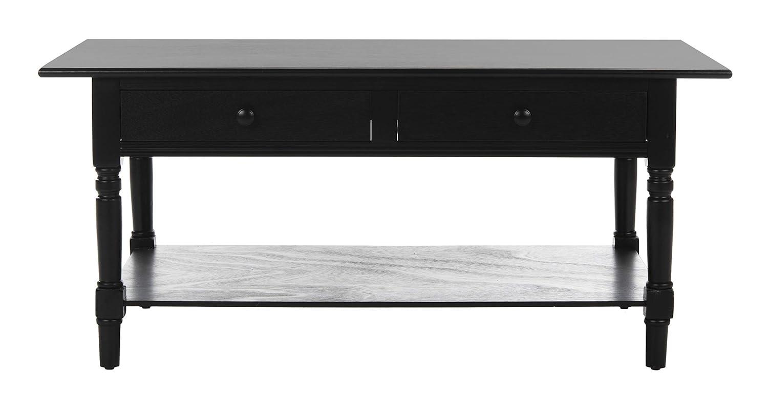 Boris Coffee Table - Distressed Black - Safavieh