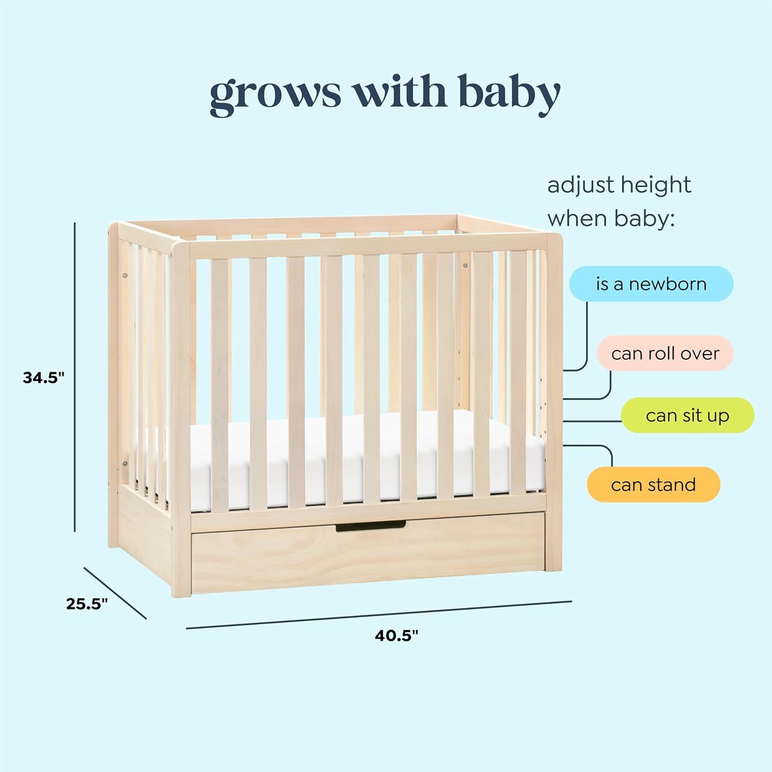 Carter's by DaVinci Colby 4-in-1 Mini Convertible Crib with Storage