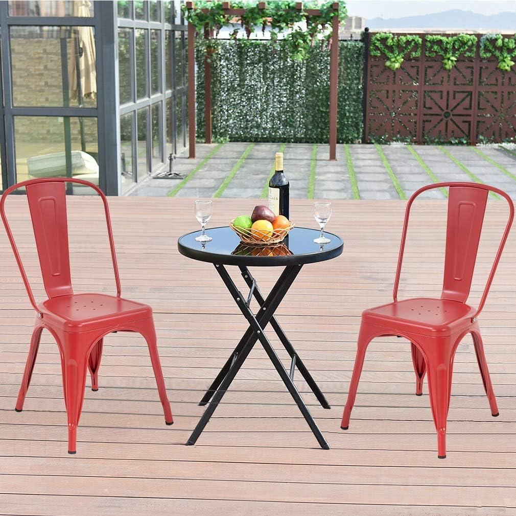 FDW Metal Dining Chairs Indoor Outdoor Chairs Patio Chairs Kitchen Metal Chairs Restaurant Chair