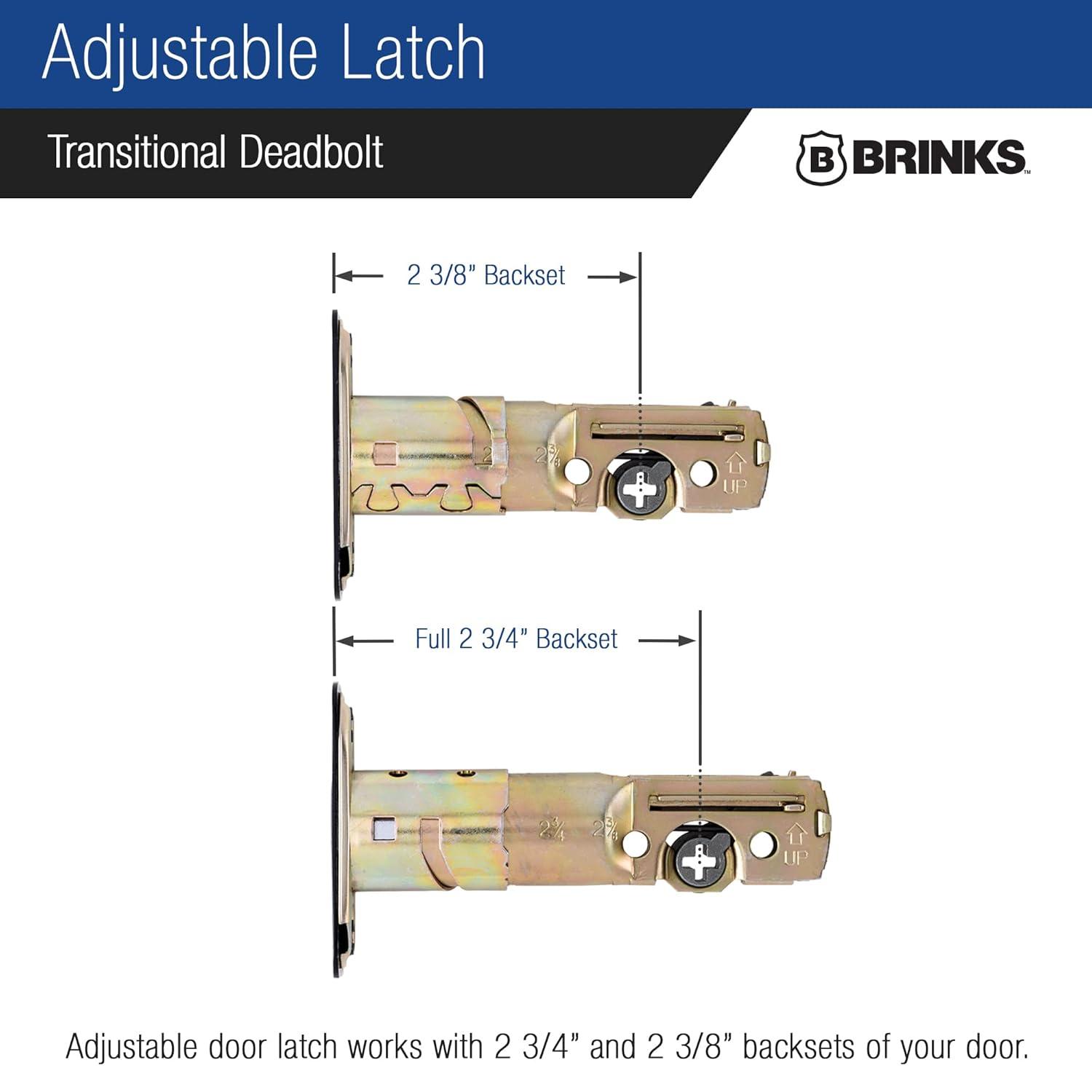 Brinks E2401 Cerrojo de Entrada con Llave de un Solo Cilindro Raleigh de la Colección Transicional