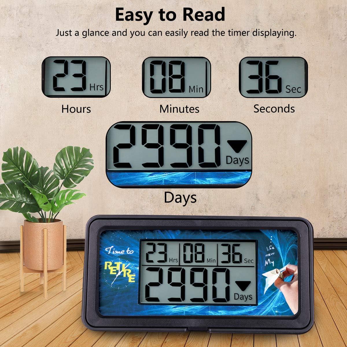 AIMILAR Digital Countdown Timer - 9999 Days Countdown with Backlight for Retirement, Wedding, Vacation, Christmas, New Baby, Classroom, Lab, Kitchen, Cooking