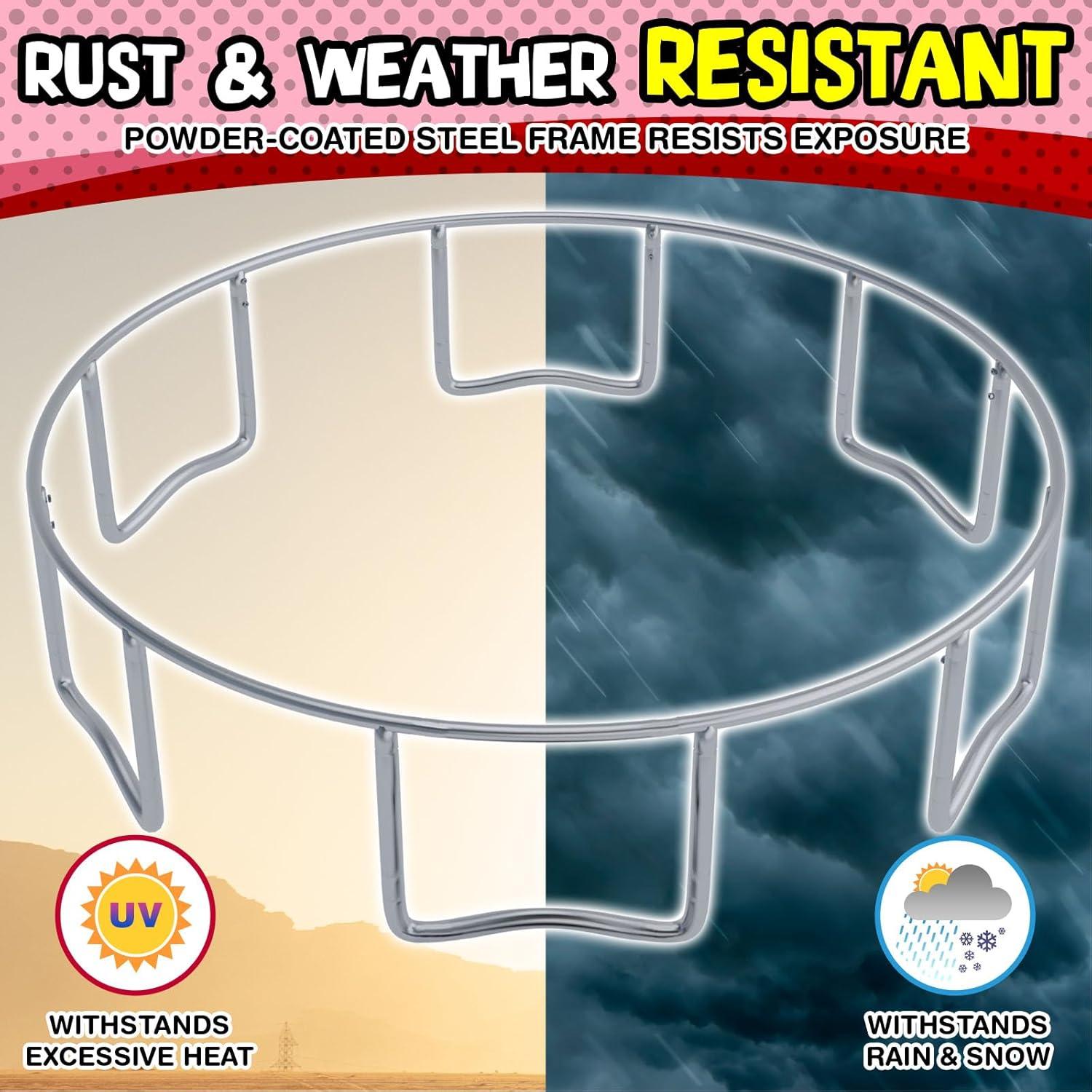 TruJump Sportspower TruJump 14' Round Trampoline with Safety Enclosure & with Lifetime Warranty on Jump Mat