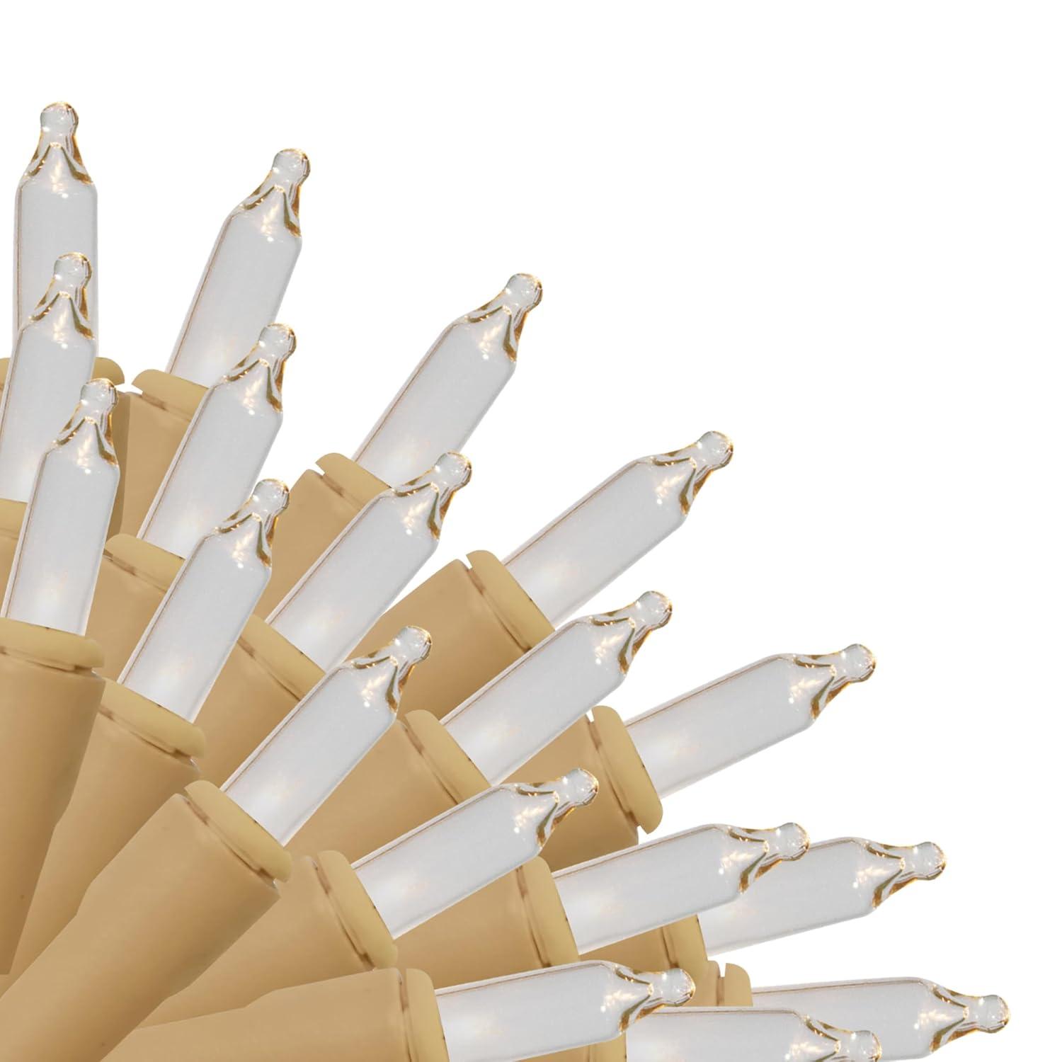 Brite Star 50 Count Designer Series Light Set, Clear, Champagne Wire