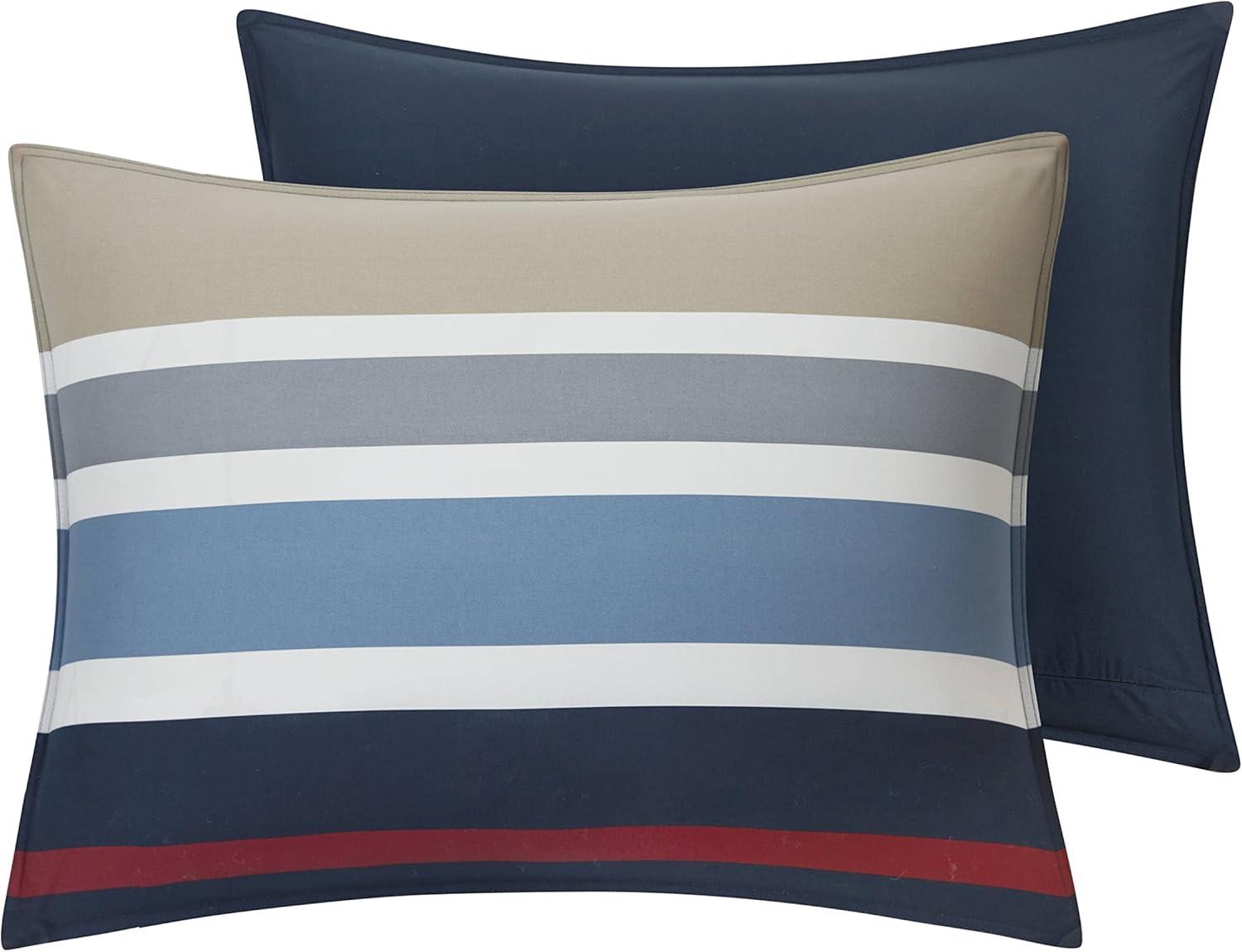 Nautica Bradford Reversible Cotton Navy Comforter Set