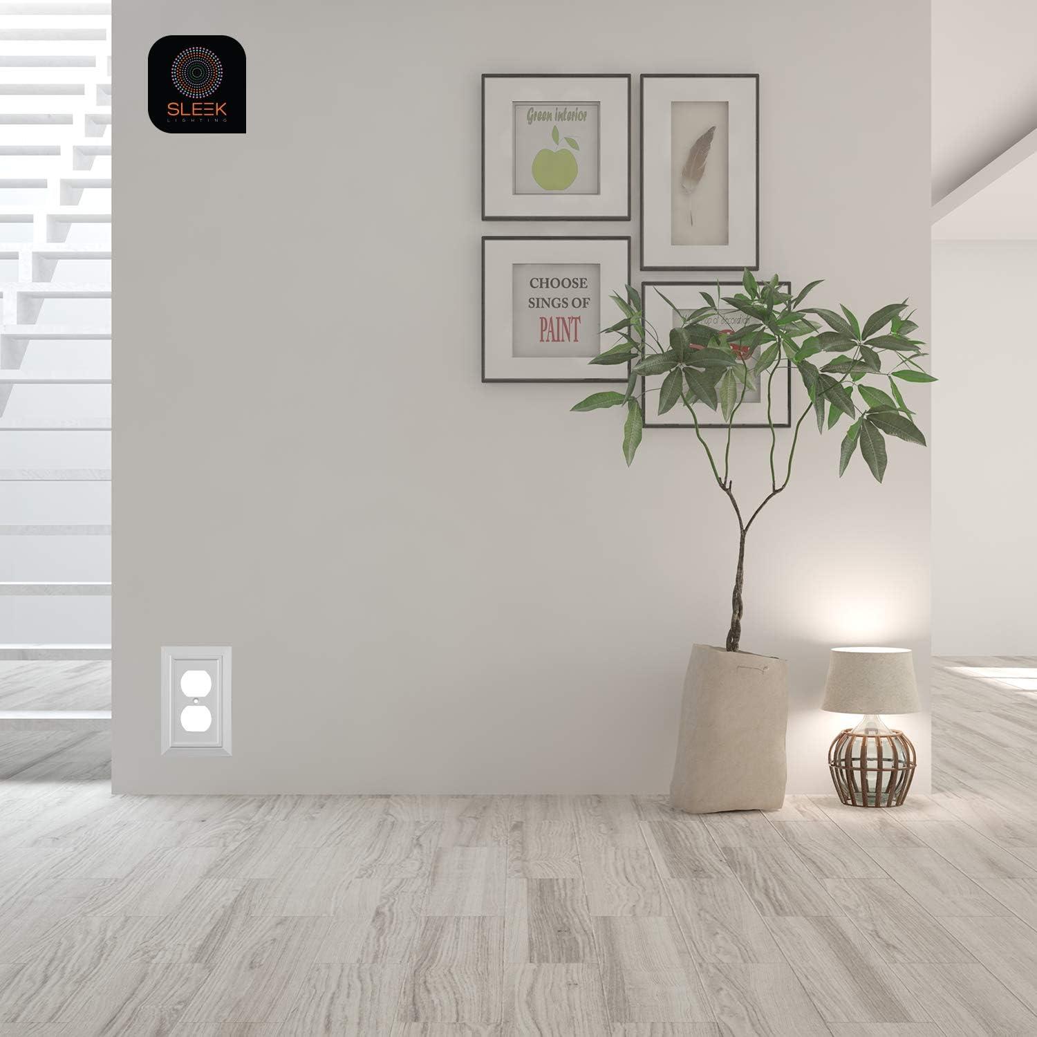 4 Pack Single Decorator Switch Cover Plate White Classic Decorative Decorator Switch Plates Cover 1 Gang Rocker Wall Plate Cover for Duplex Toggle