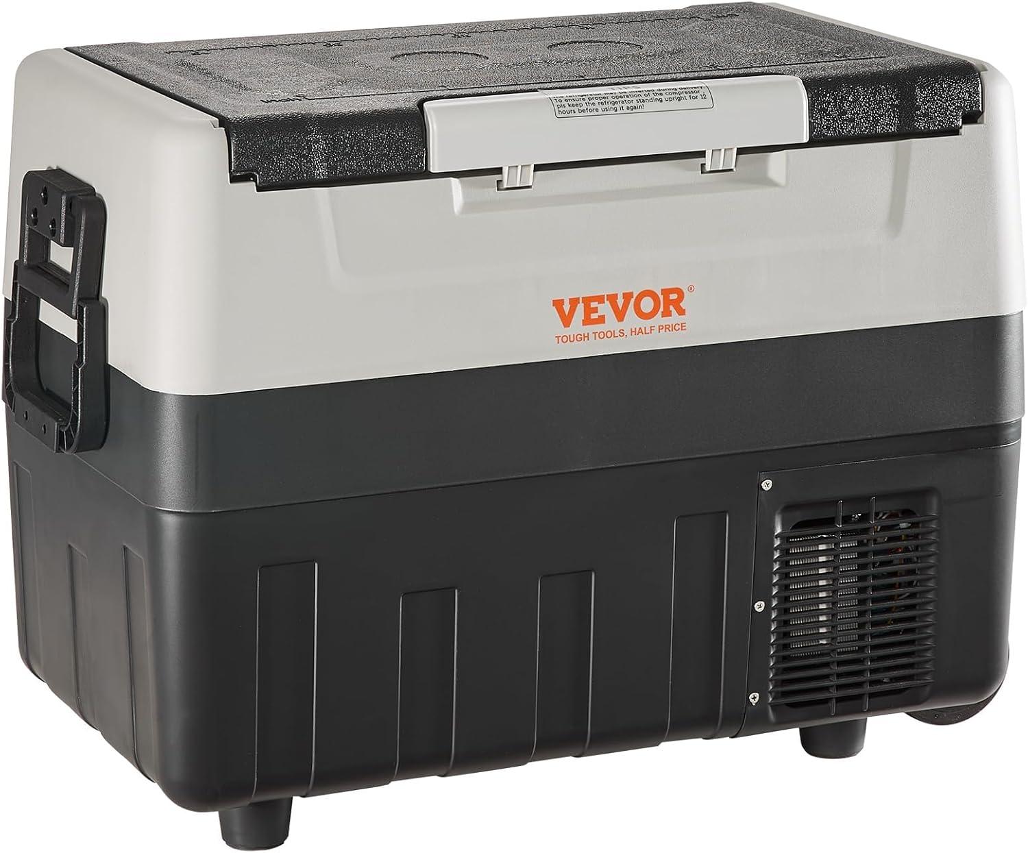 VEVOR 58QT Black Dual Zone Portable Electric Cooler