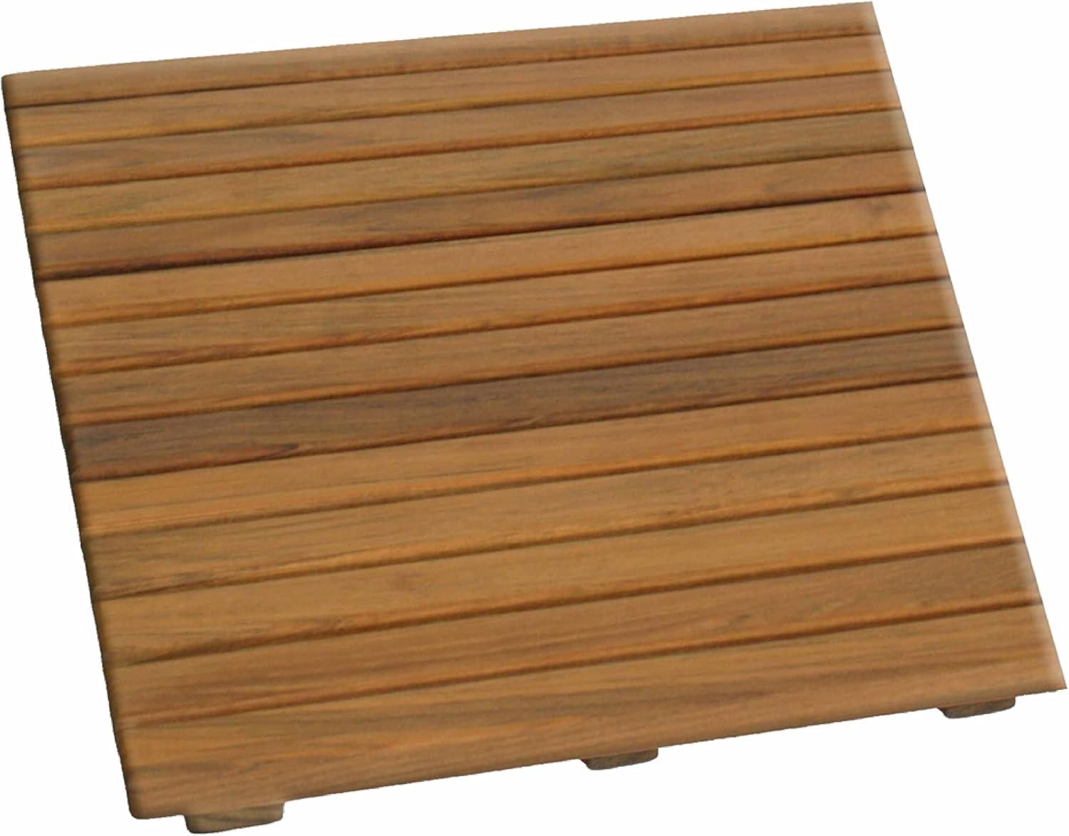 Small Teak Wood Non-Slip Shower Mat