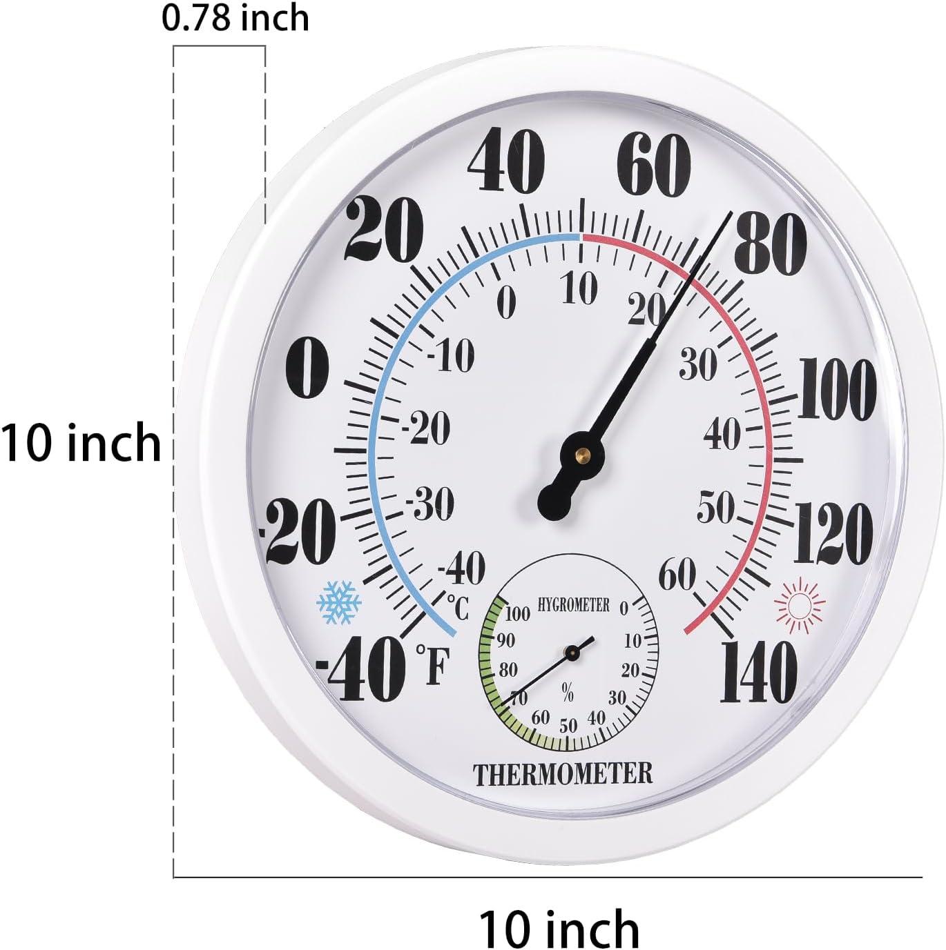 WRXMIJNHGSA Timer Indoor Outdoor Thermometer Large Wall Thermometer-Hygrometer Waterproof Does not