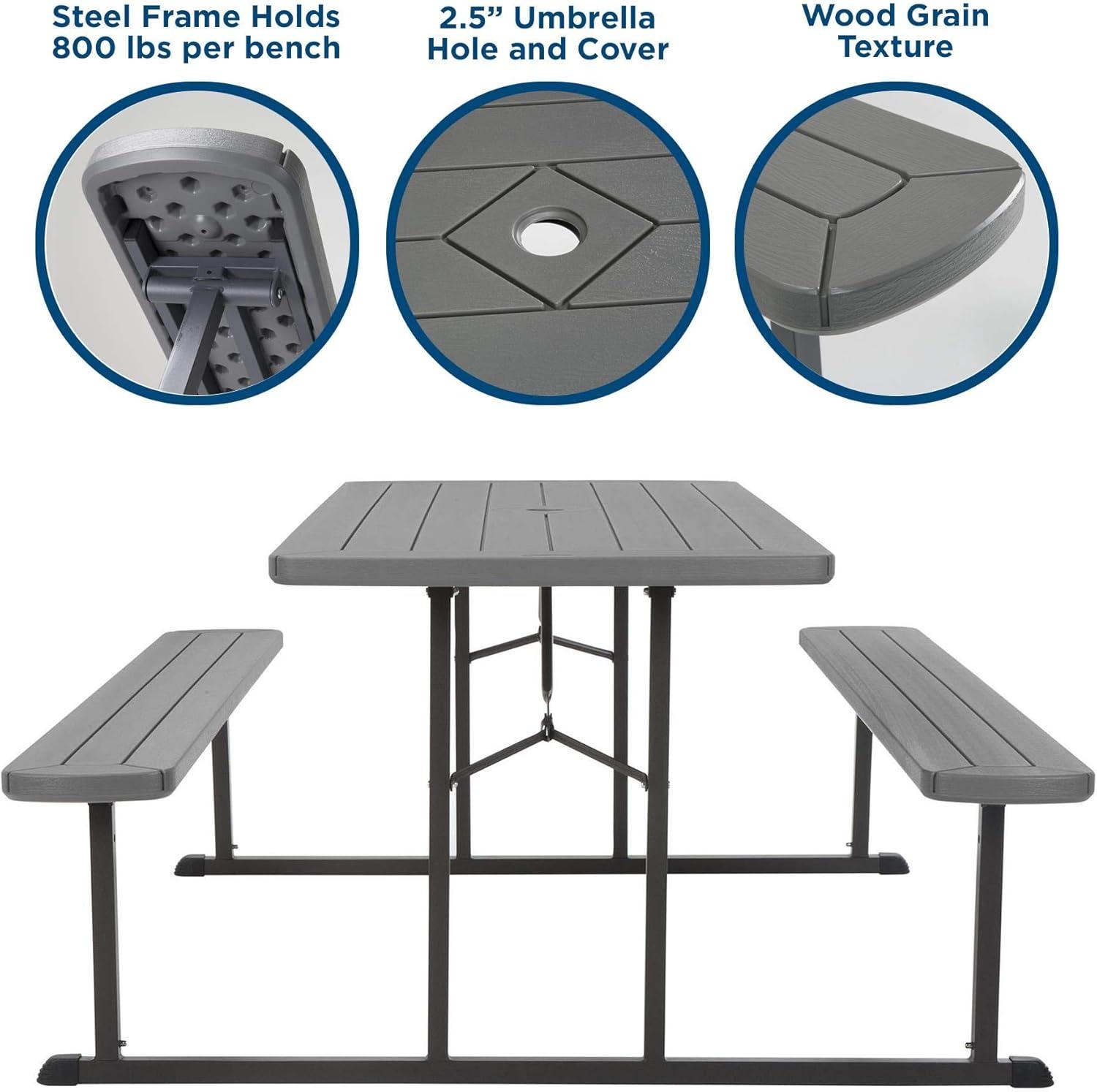 COSCO Outdoor Living 6 ft. Folding Picnic Table